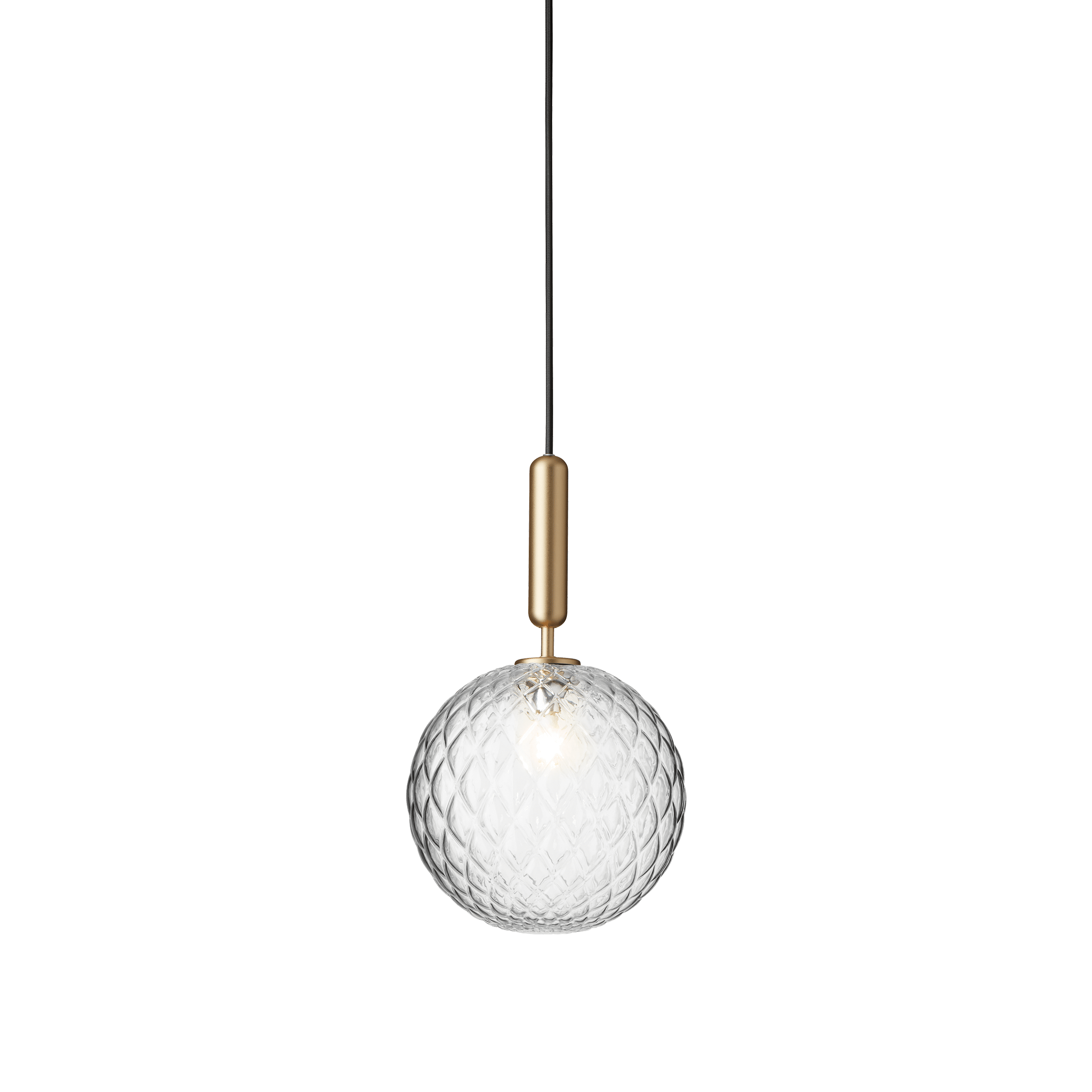MIIRA Pendant Lamp in Brass with Transparent Glass