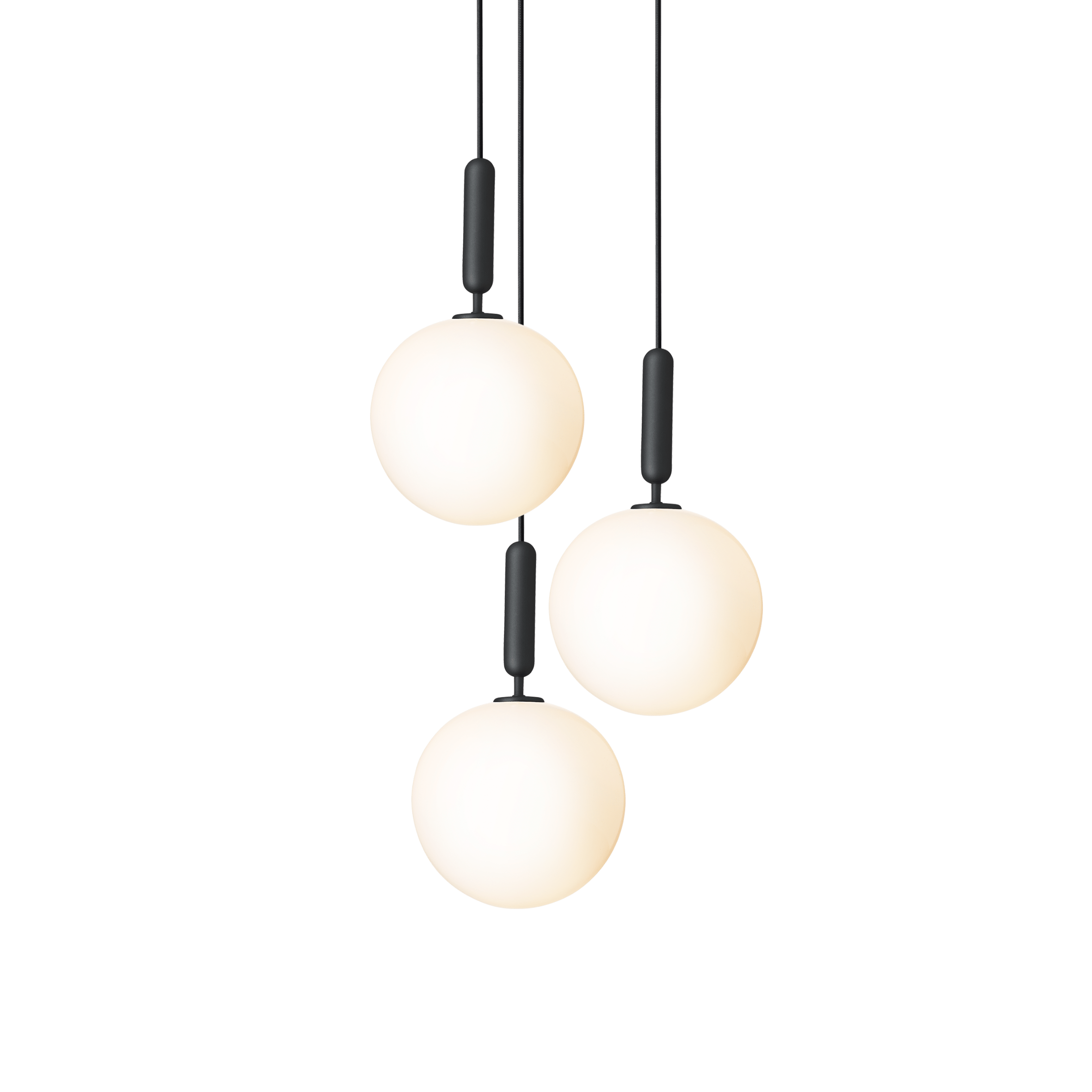 MIIRA 3 Pendant Lamp in Graphite with Opal Glass