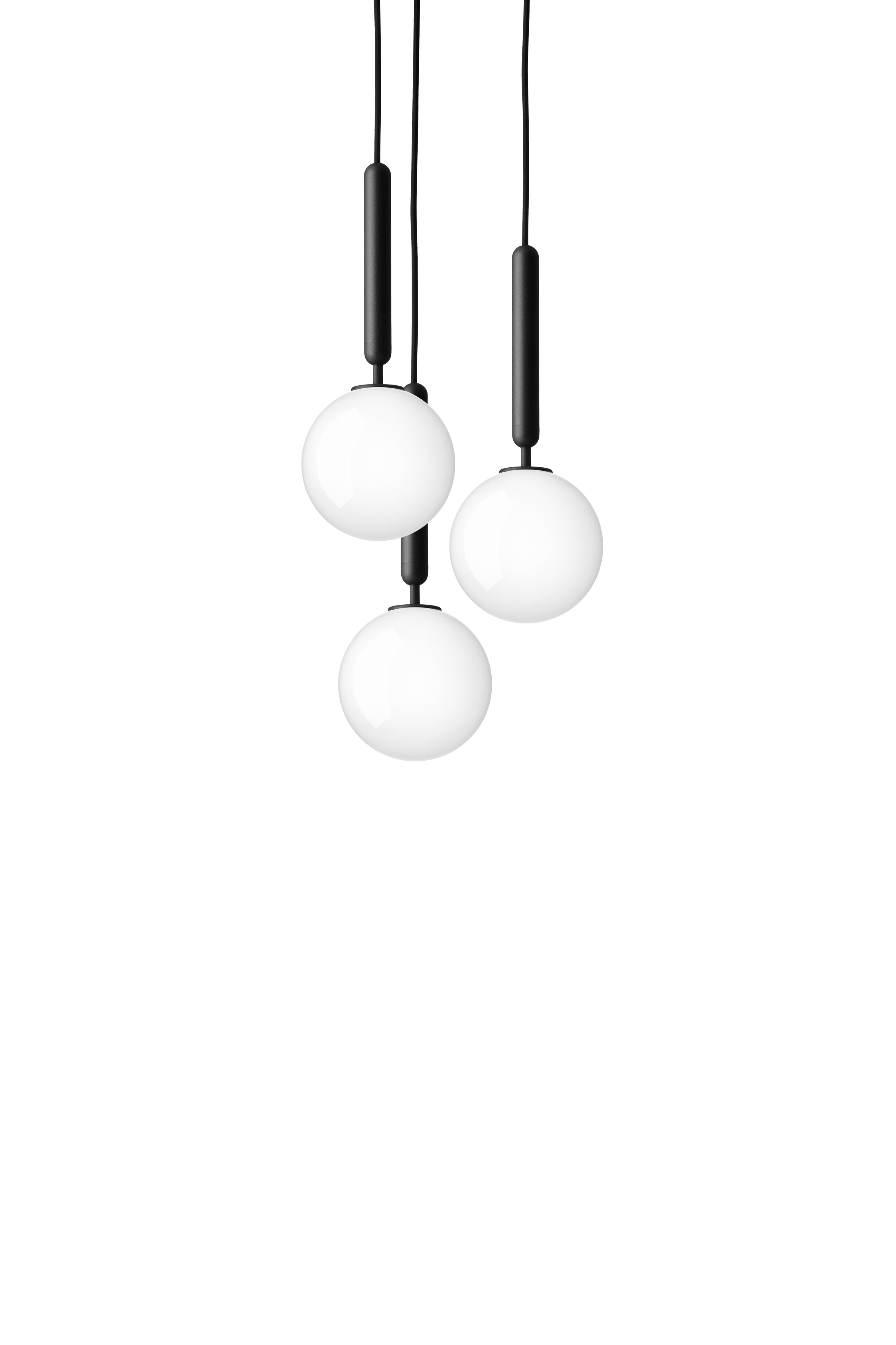 MIIRA 3 Pendant Lamp in Graphite with Opal Glass