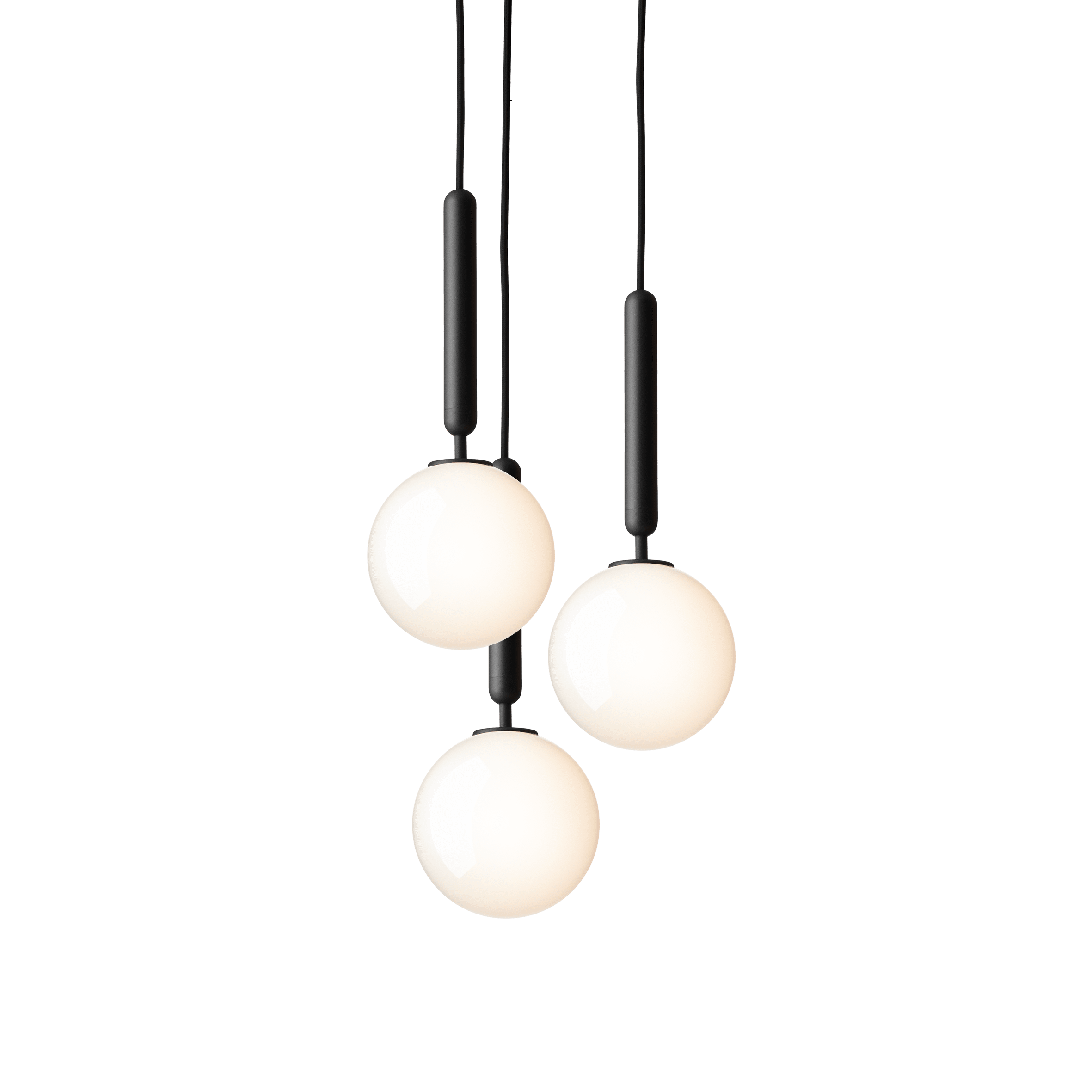 MIIRA 3 Pendant Lamp in Graphite with Opal Glass