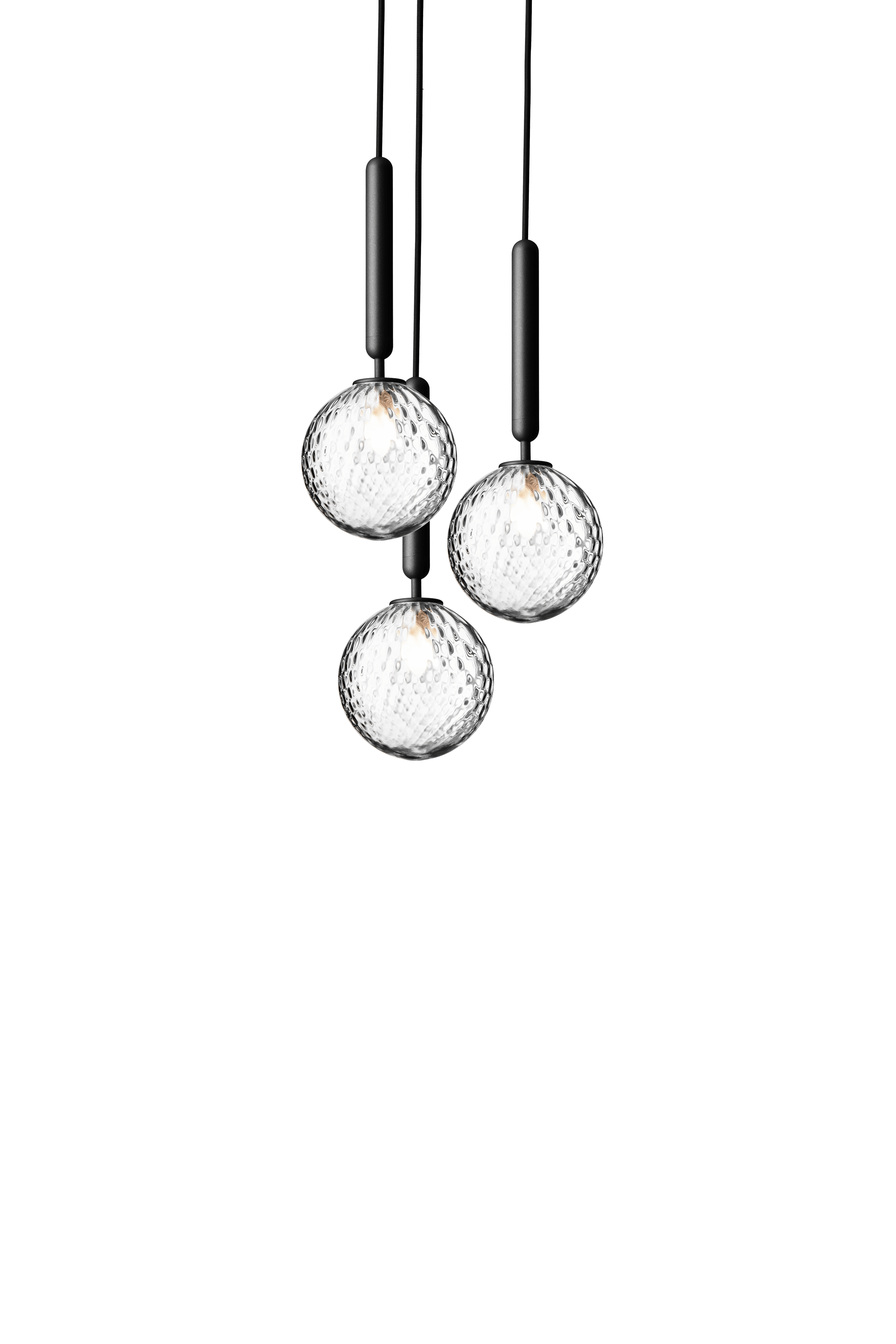 MIIRA 3 Pendant Lamp in Graphite with Transparent Glass
