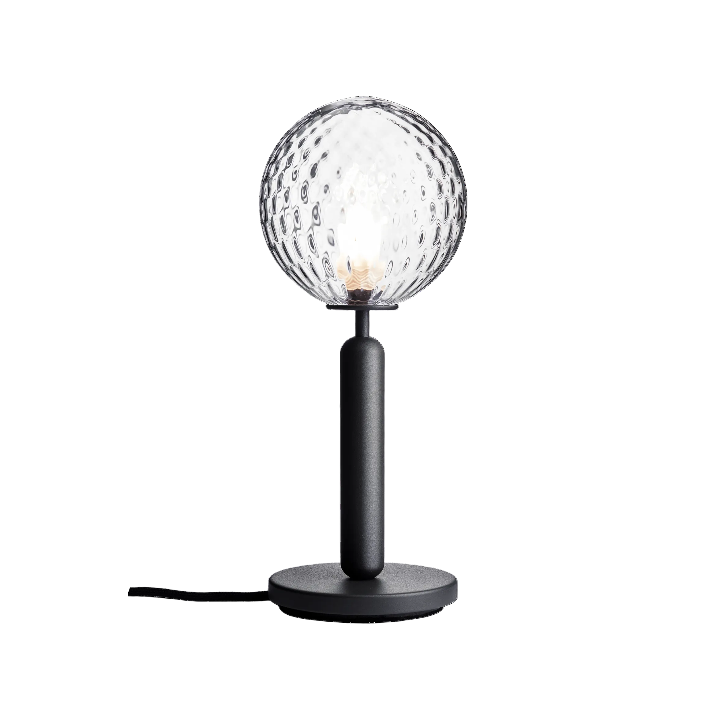 MIIRA Table Lamp in Graphite with Transparent Glass