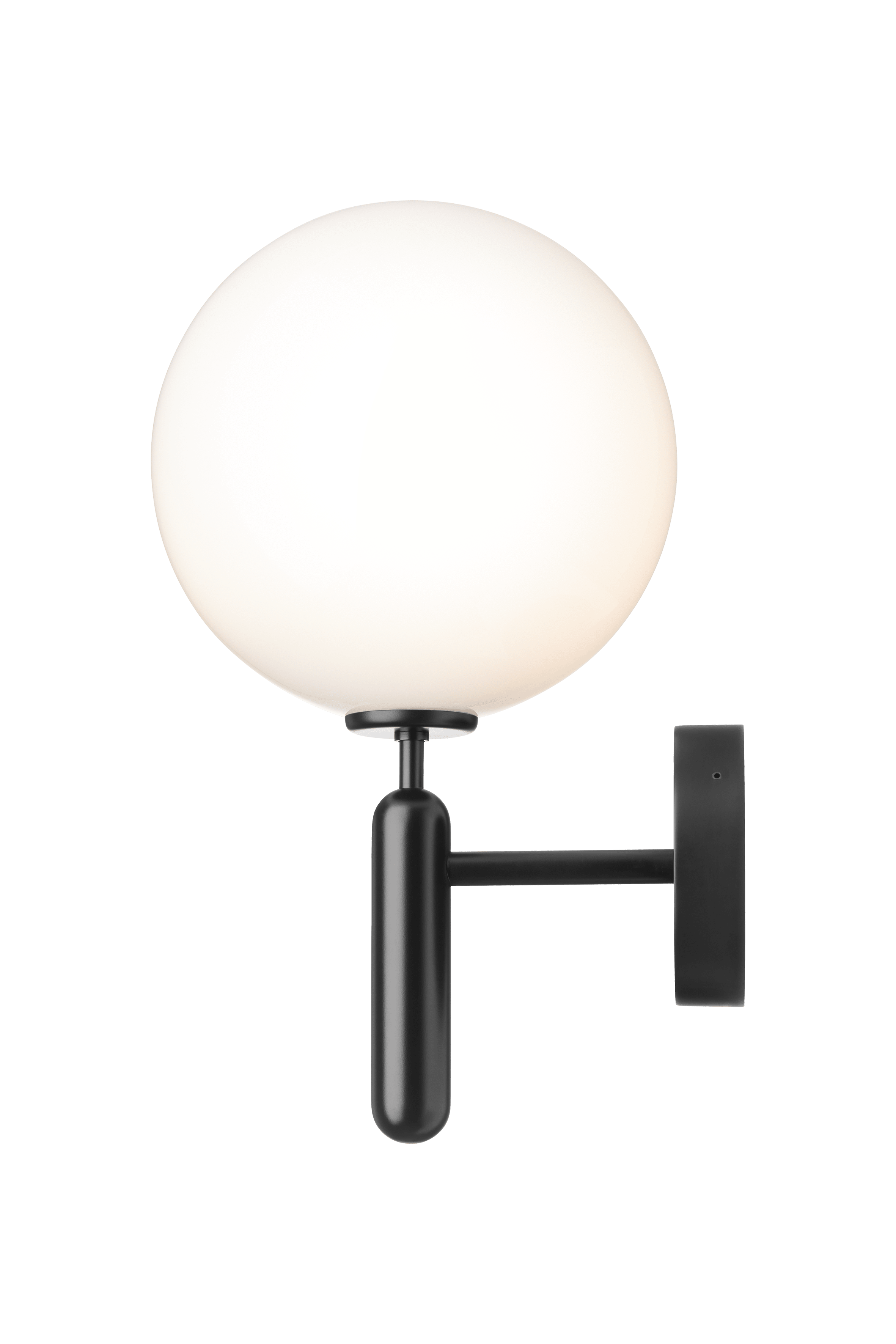 Outdoor wall lamp MIIRA black with opal glass