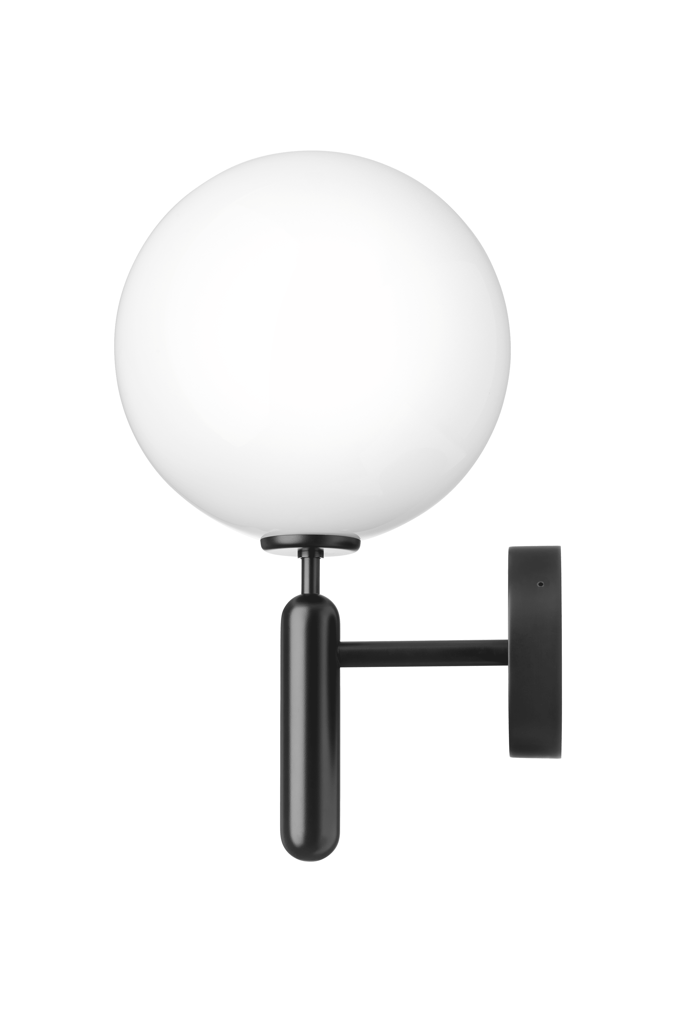 Outdoor wall lamp MIIRA black with opal glass
