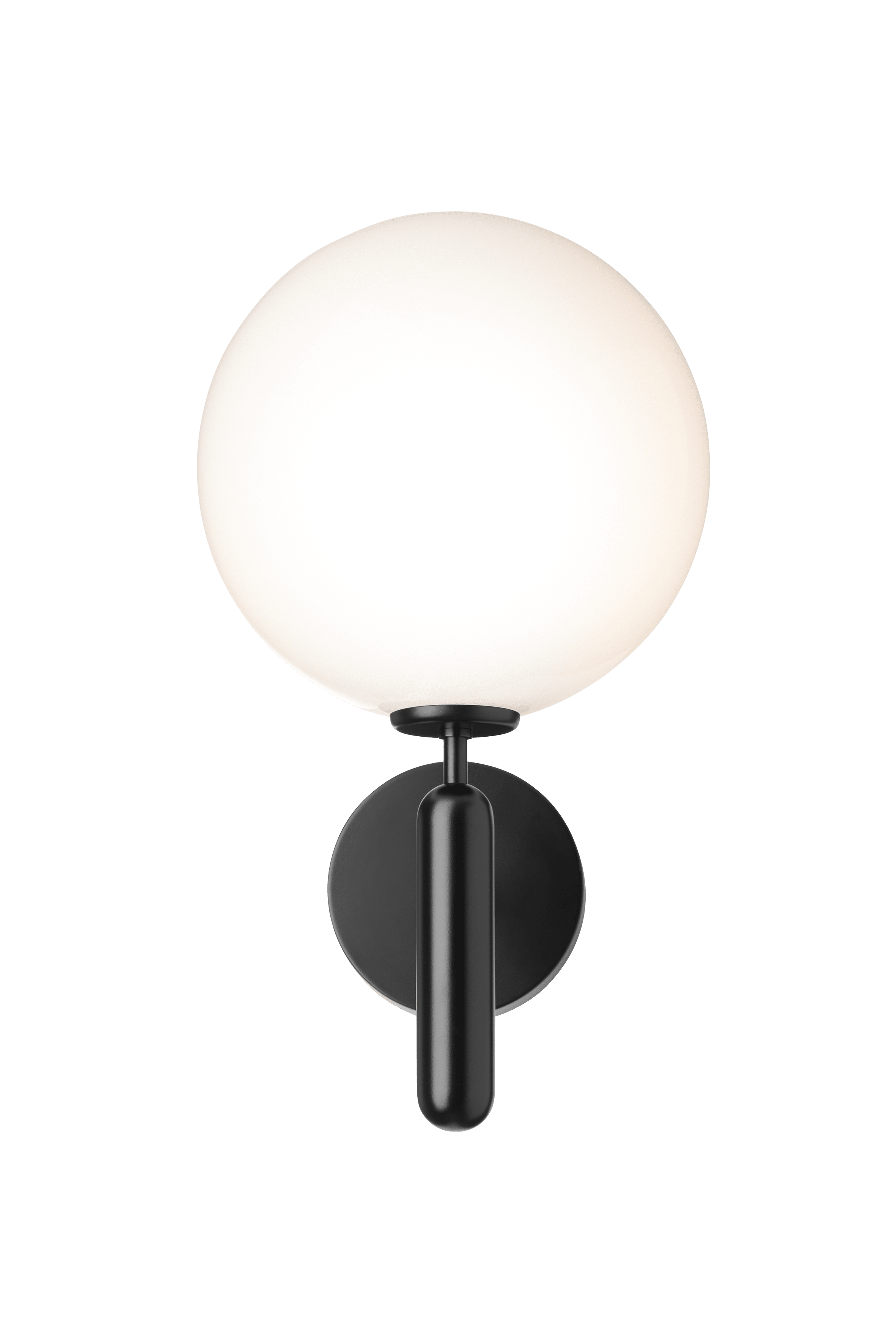 Outdoor wall lamp MIIRA black with opal glass