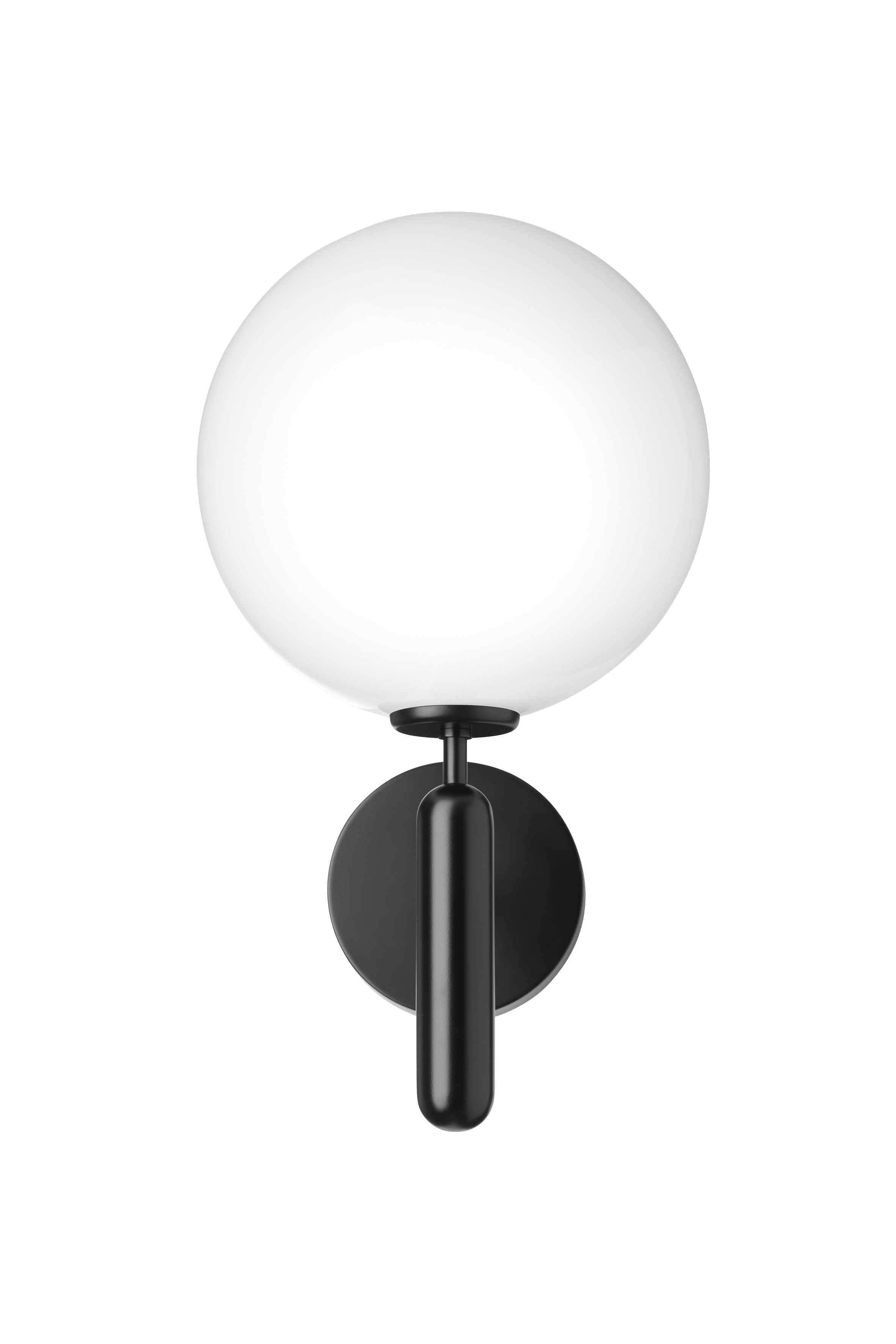 Outdoor wall lamp MIIRA black with opal glass