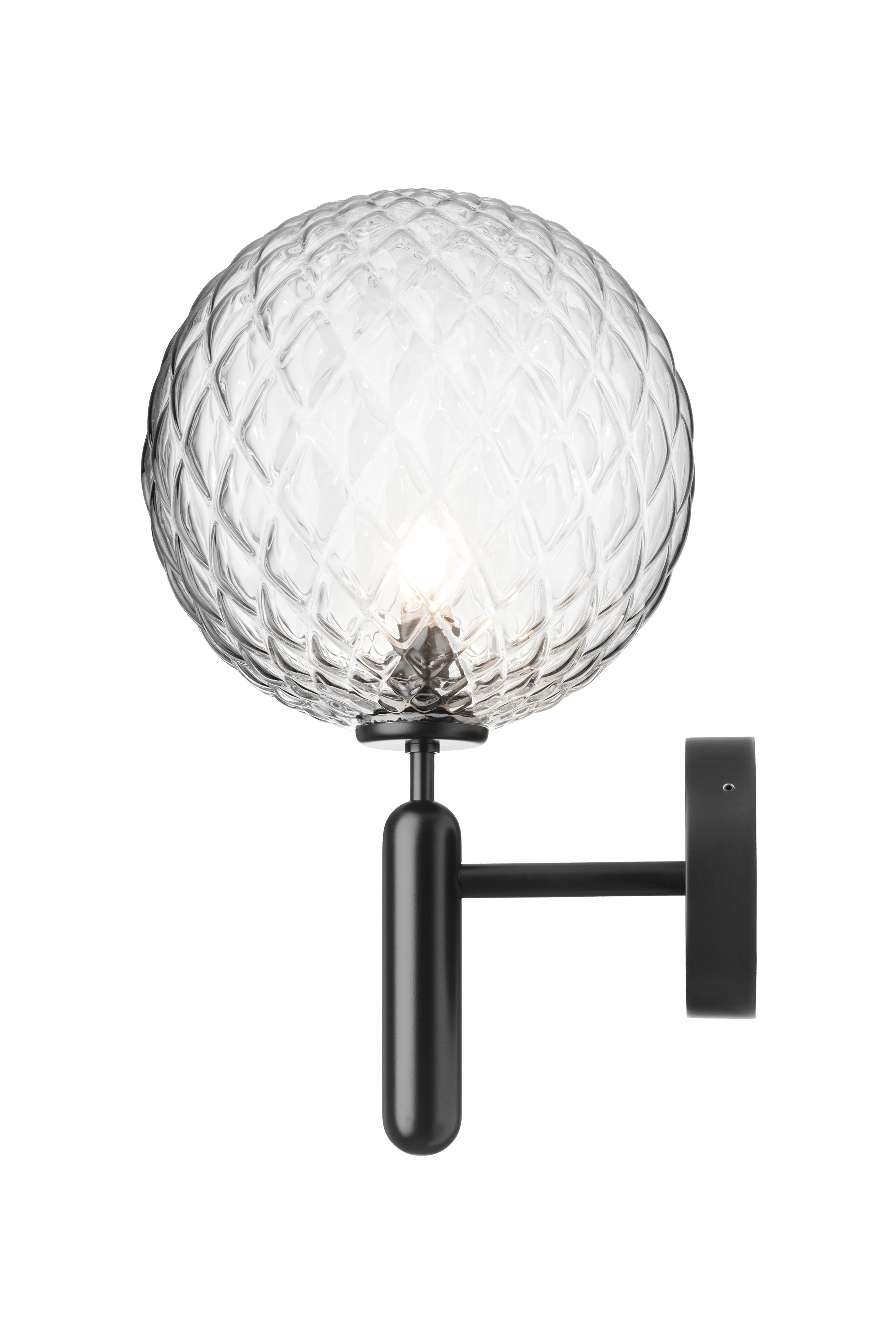 MIIRA Outdoor Wall Lamp Black with Transparent Glass