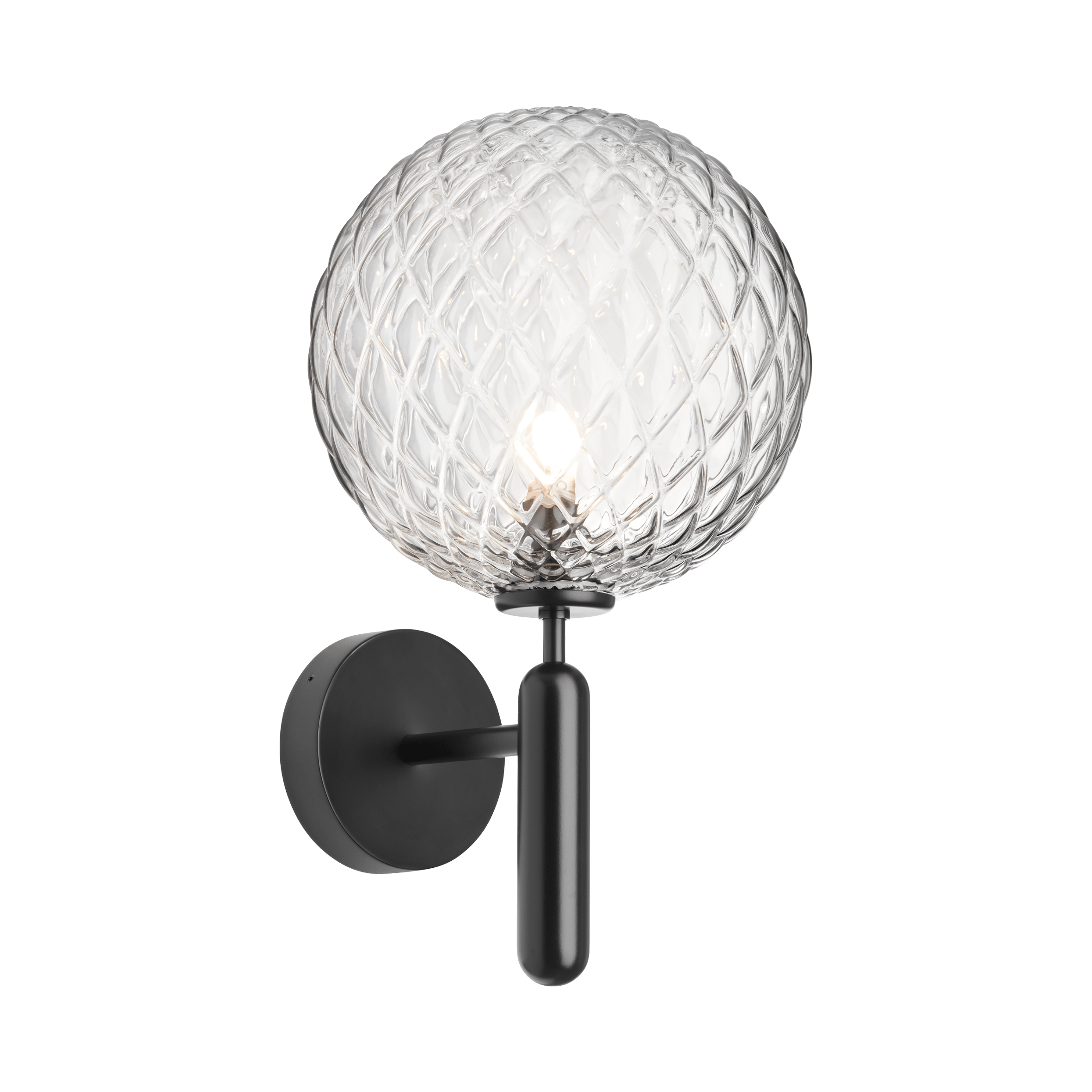 MIIRA Outdoor Wall Lamp Black with Transparent Glass