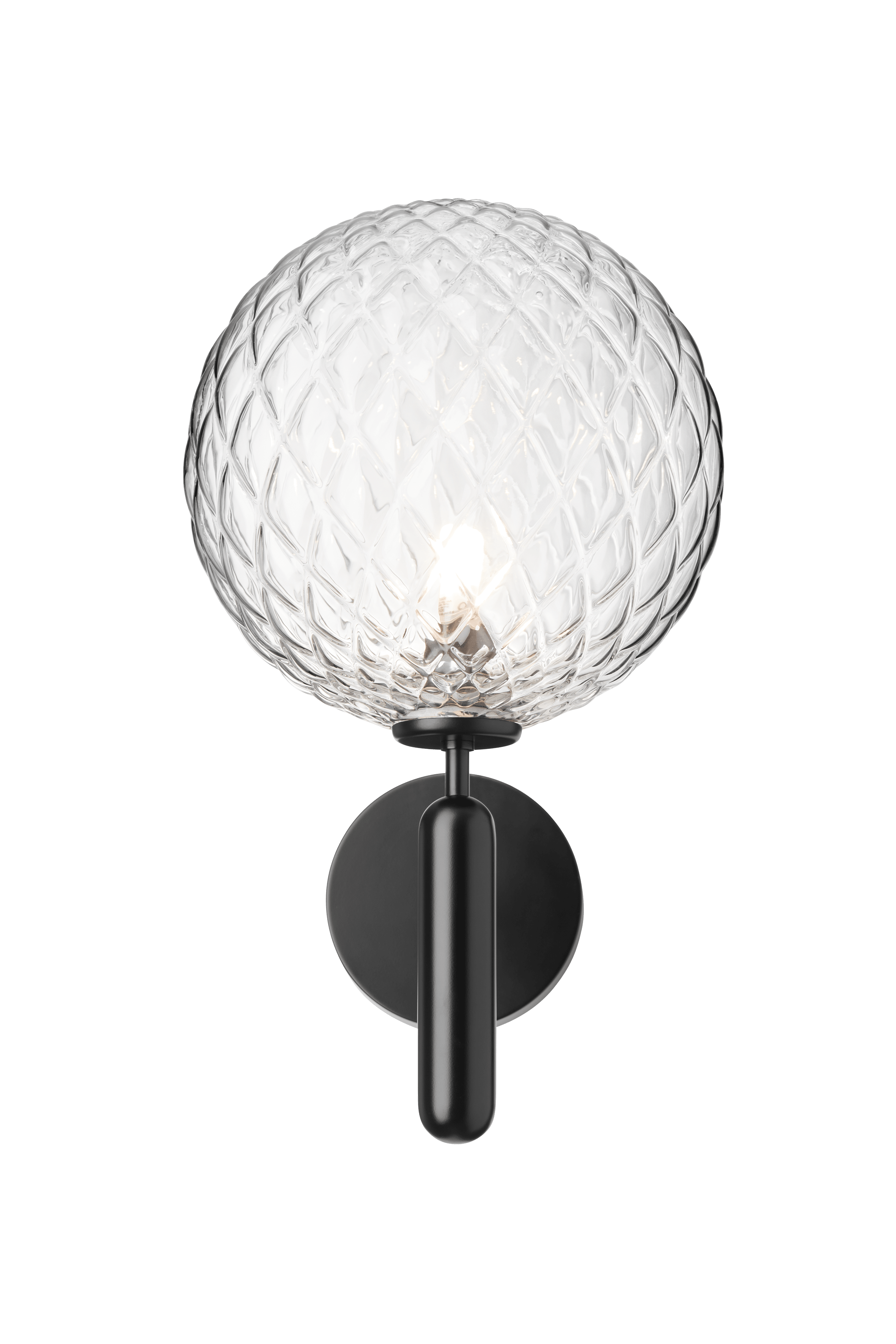 MIIRA Outdoor Wall Lamp Black with Transparent Glass