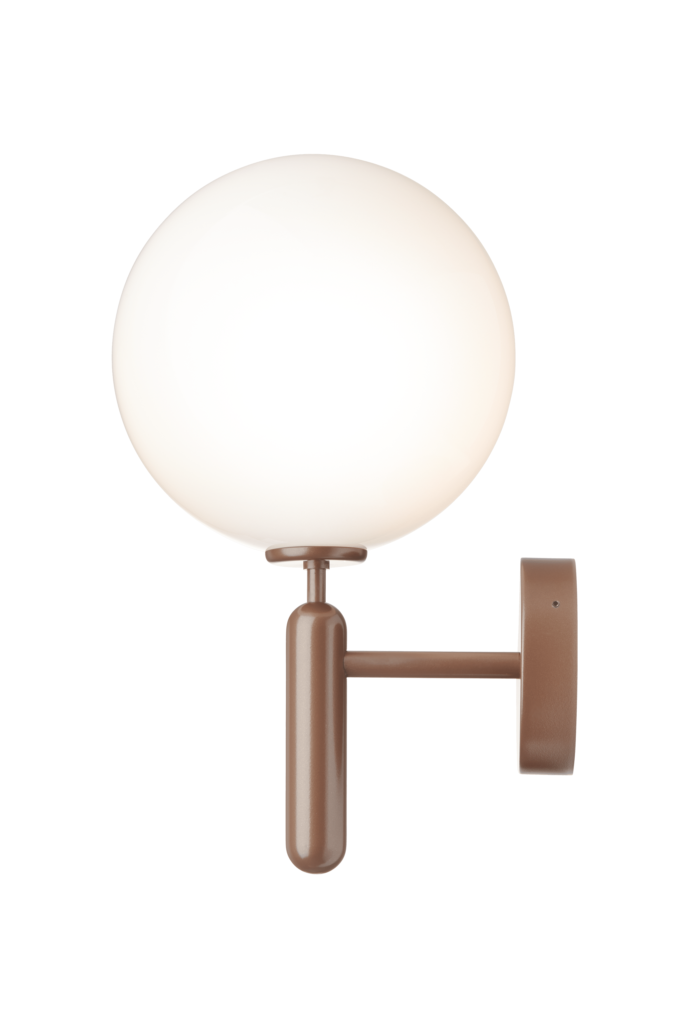 Outdoor wall lamp MIIRA dark brown with opal glass