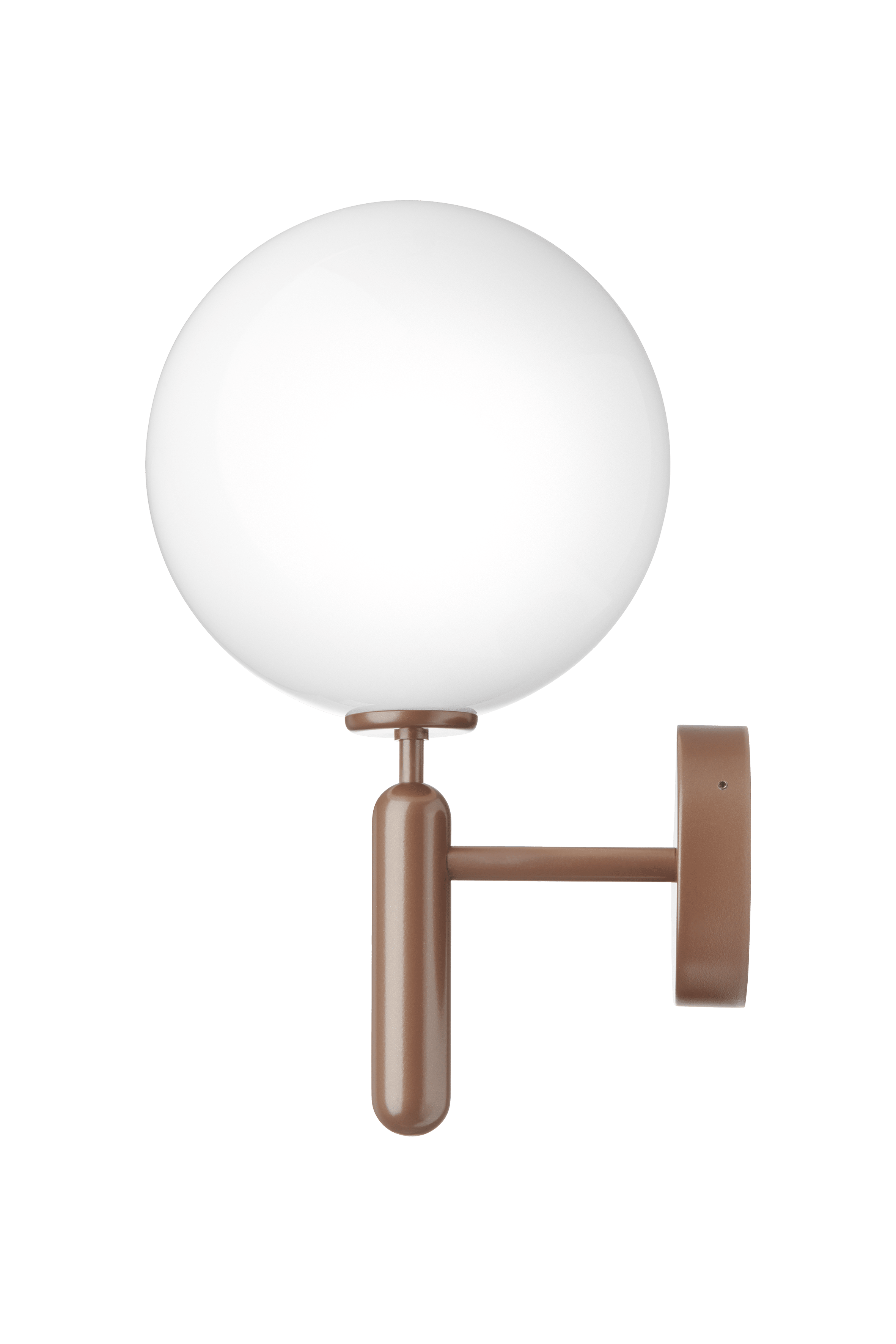 Outdoor wall lamp MIIRA dark brown with opal glass