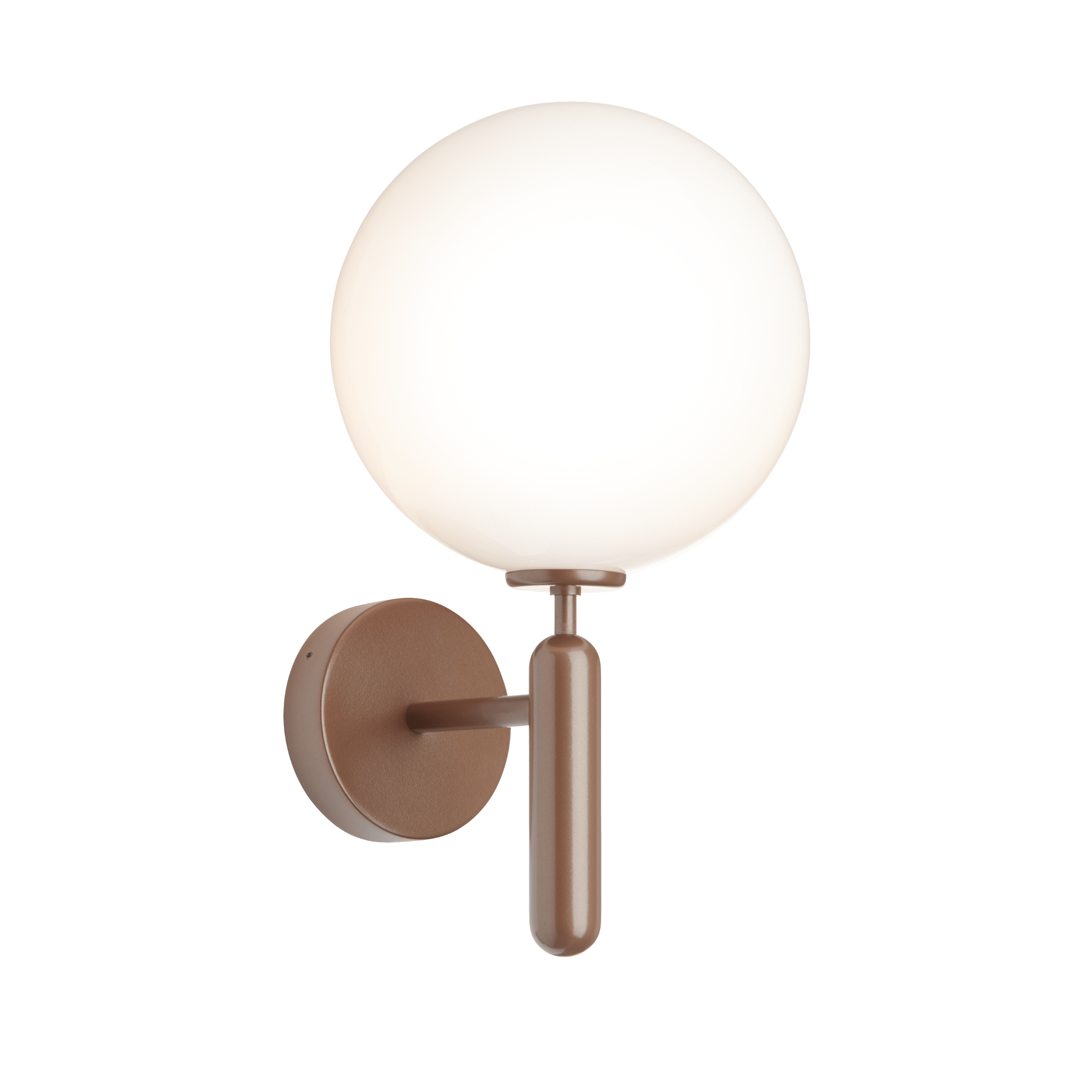 Outdoor wall lamp MIIRA dark brown with opal glass
