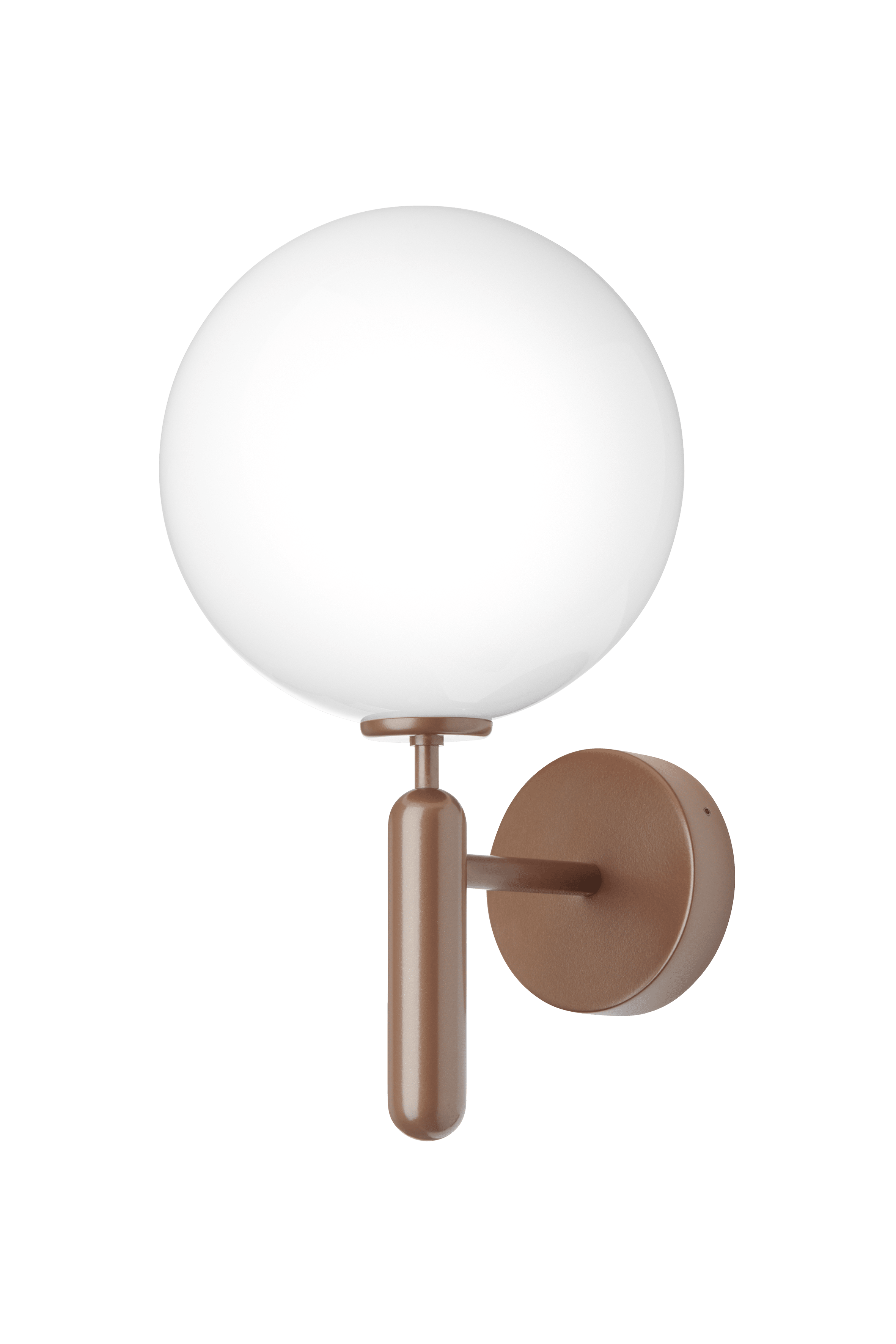 Outdoor wall lamp MIIRA dark brown with opal glass