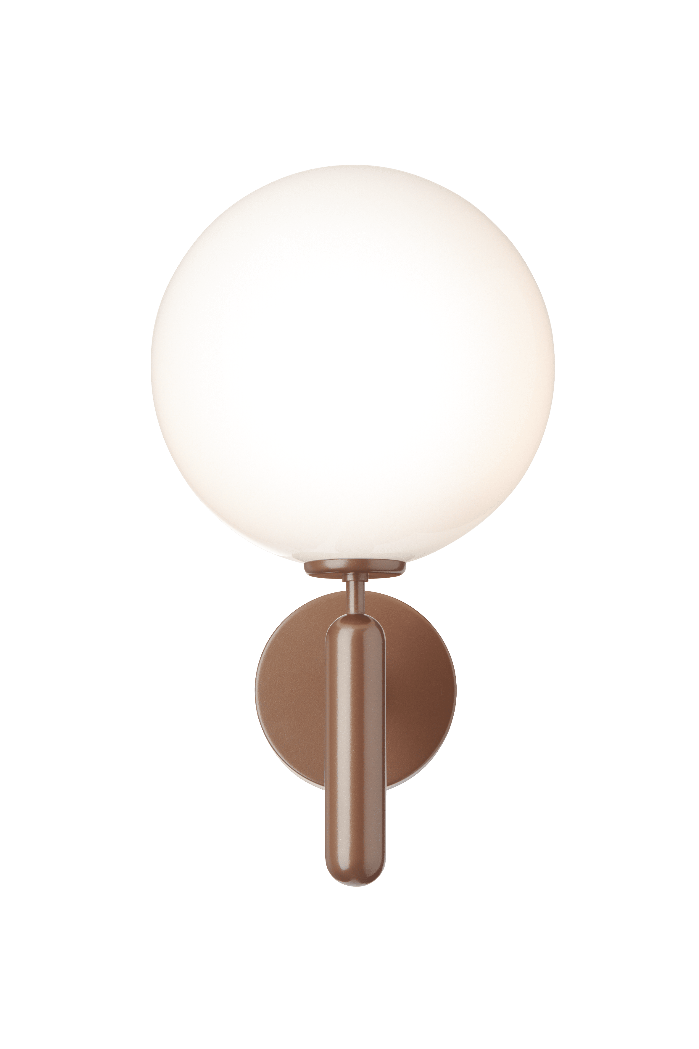 Outdoor wall lamp MIIRA dark brown with opal glass