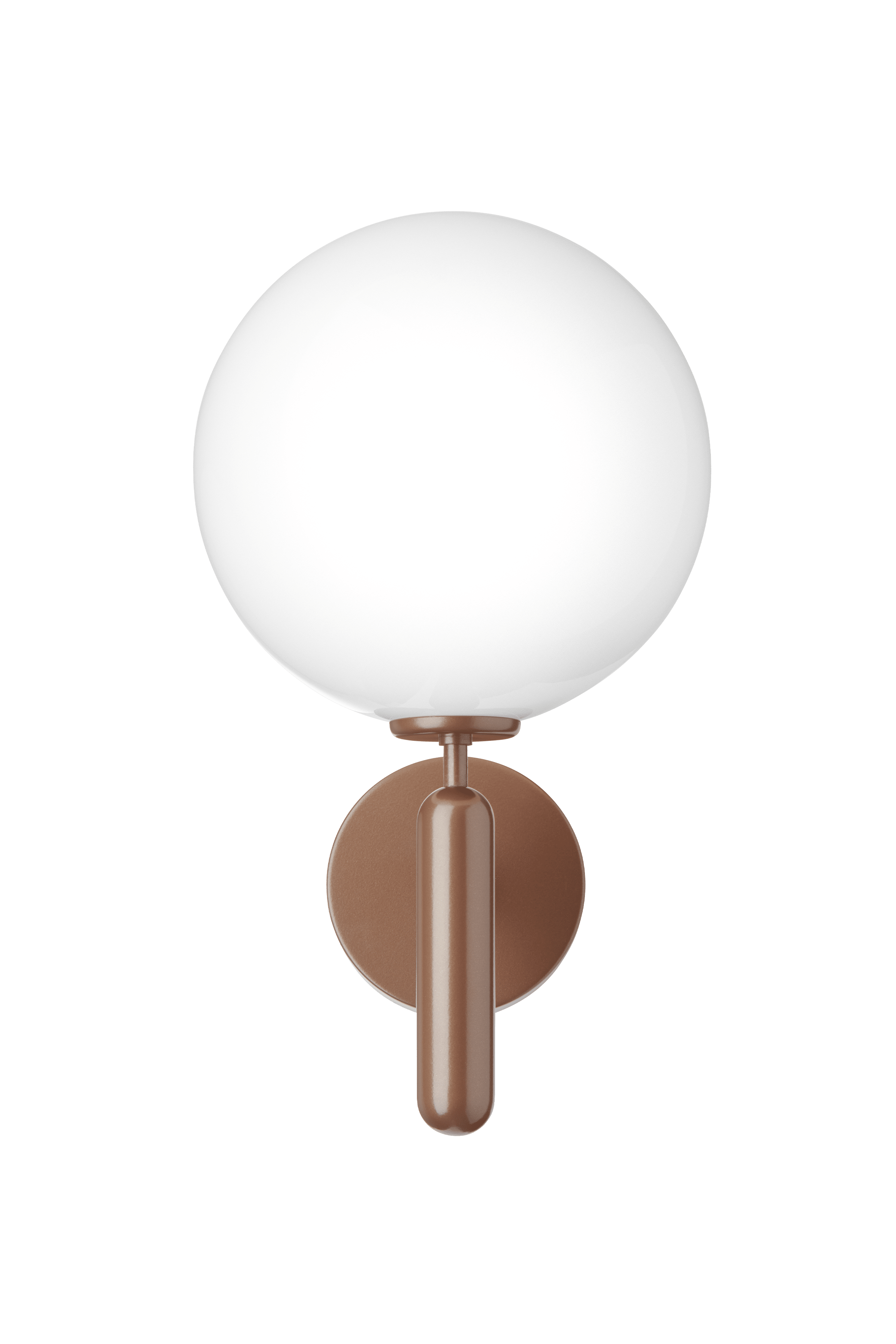 Outdoor wall lamp MIIRA dark brown with opal glass