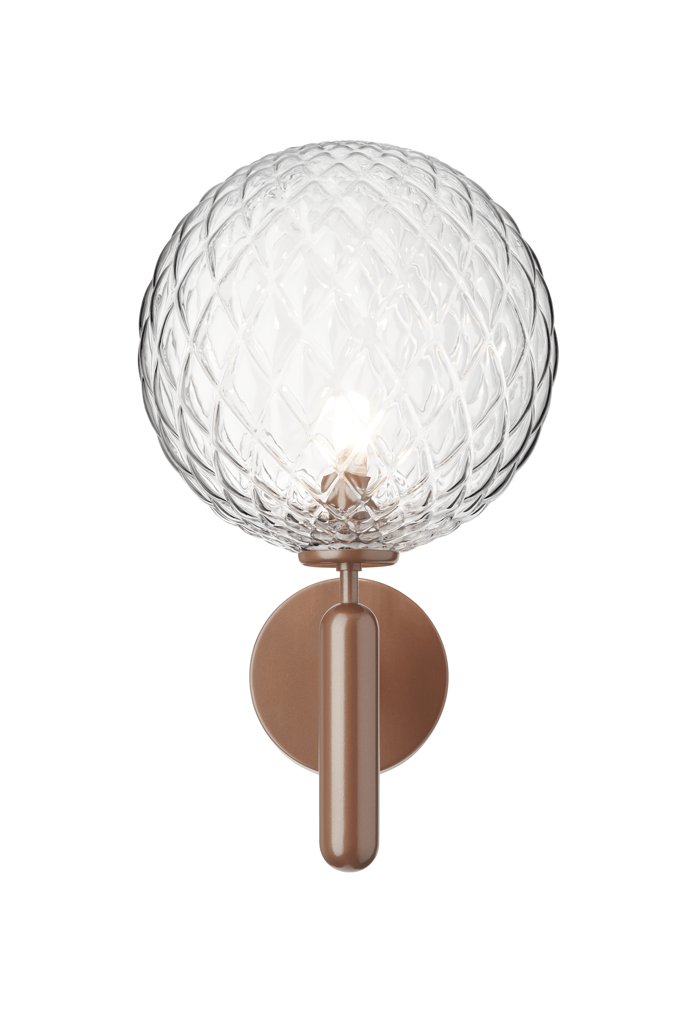 Outdoor Wall Lamp MIIRA Dark Brown with Transparent Glass