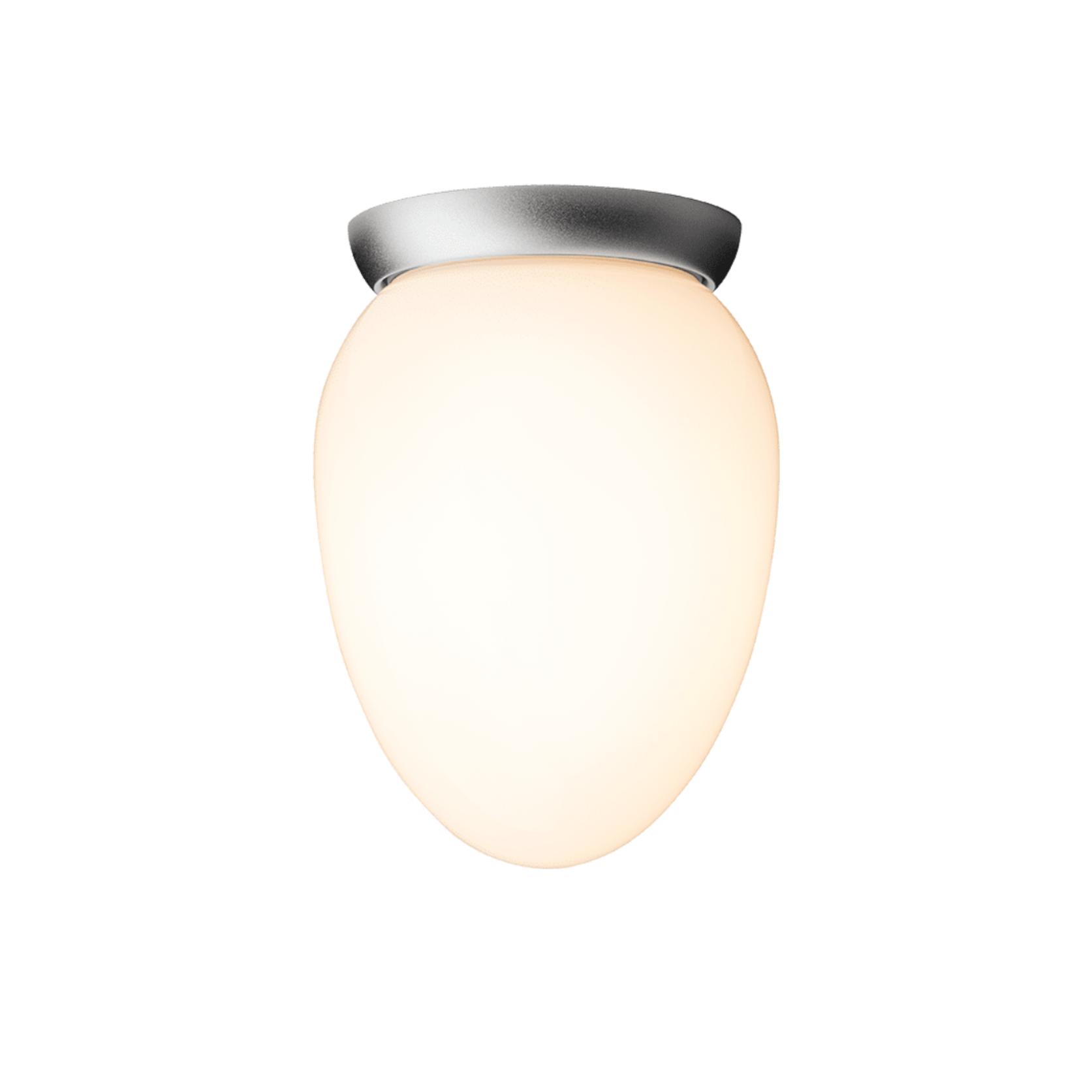 RIZZATTO 171 Ceiling Lamp Silver Metal with Opal Glass
