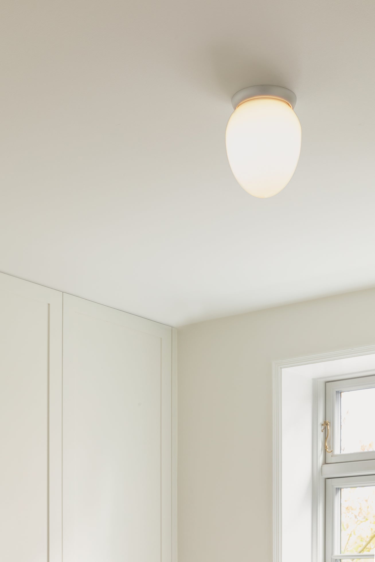 RIZZATTO 171 Ceiling Lamp Silver Metal with Opal Glass