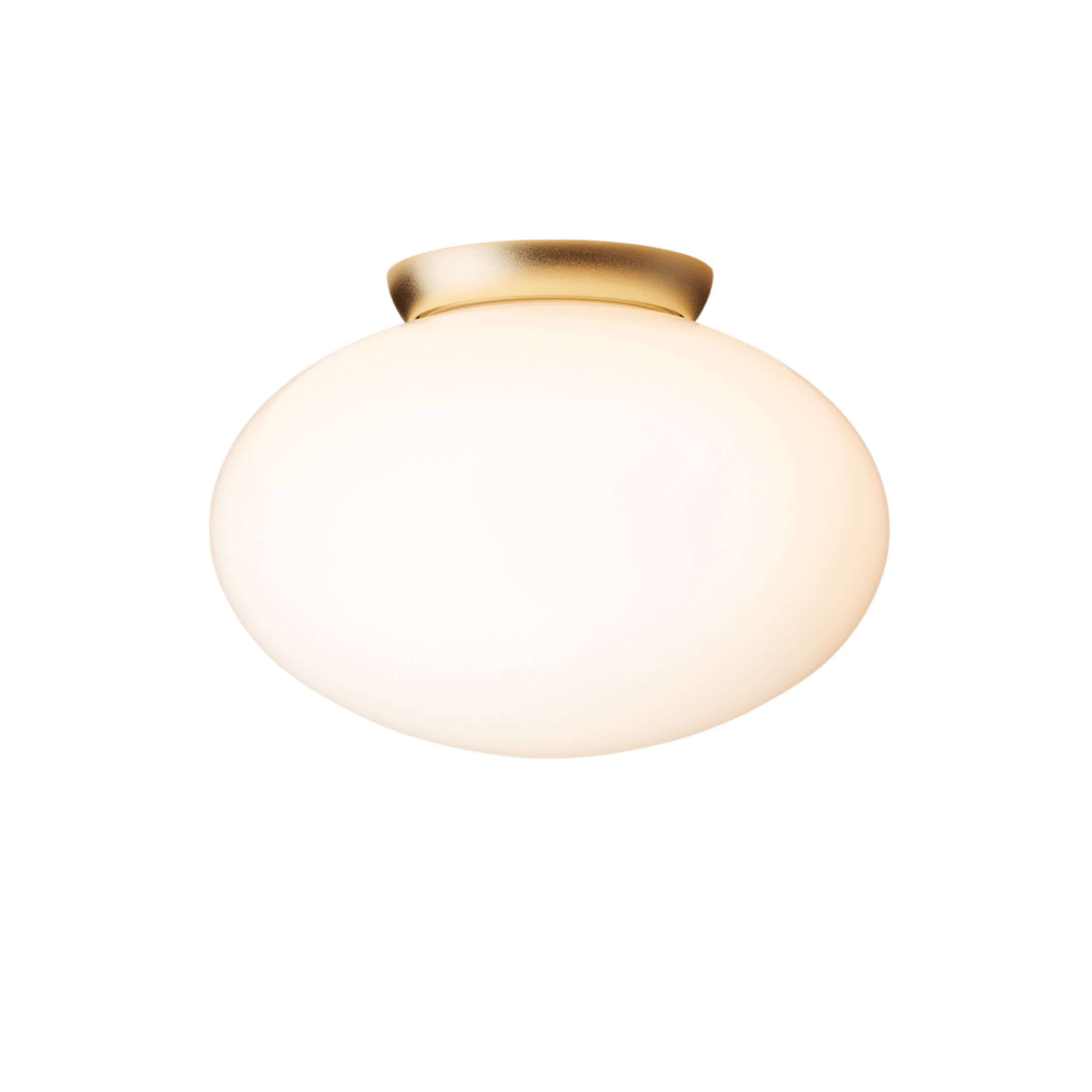 RIZZATTO 301 Ceiling Lamp in Brass with Opal Glass