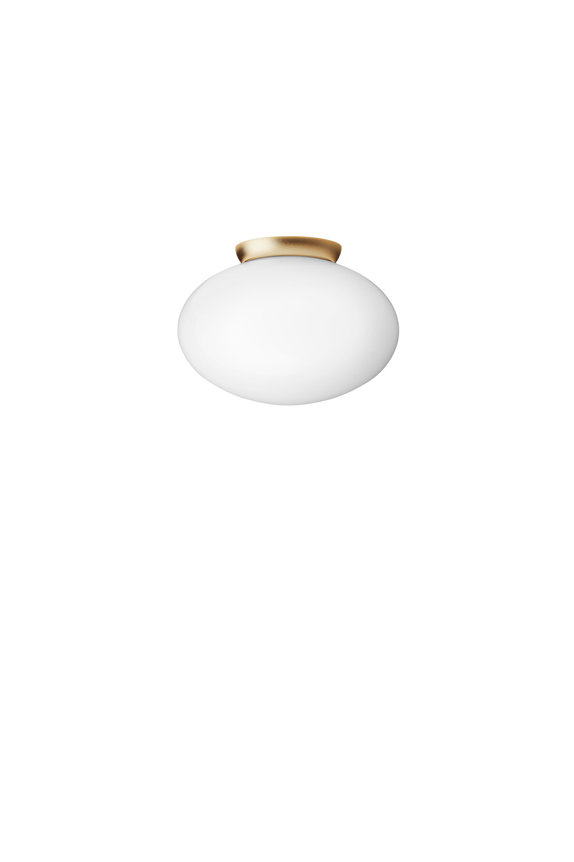 RIZZATTO 301 Ceiling Lamp in Brass with Opal Glass