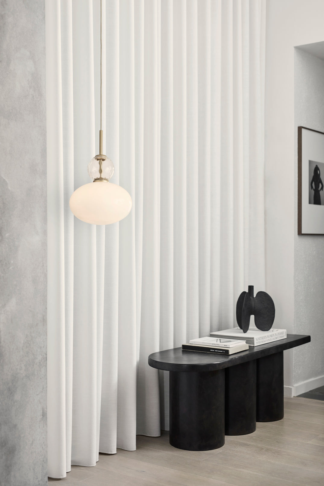 RIZZATTO 32 Brass Pendant Lamp with Opal Glass