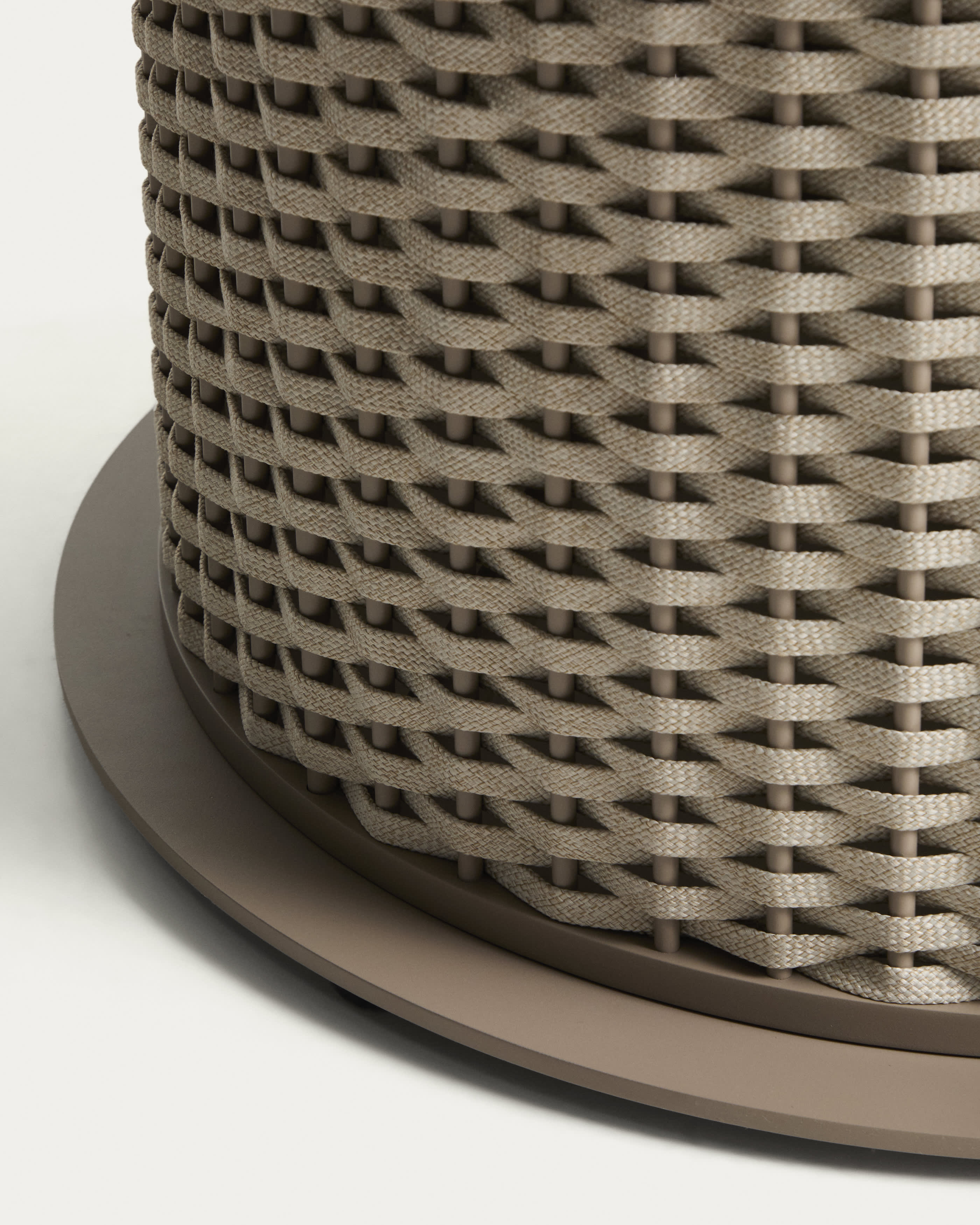 Runder Gartentisch SEDALIS taupe