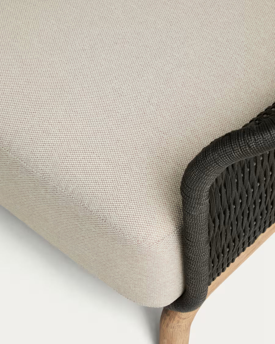 Garten-Sofa 2-sitzig ALIPA beige mit Schwarz