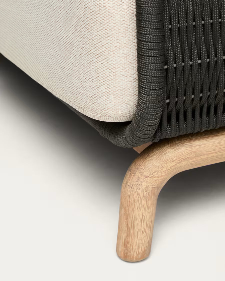 Garten-Sofa 2-sitzig ALIPA beige mit Schwarz