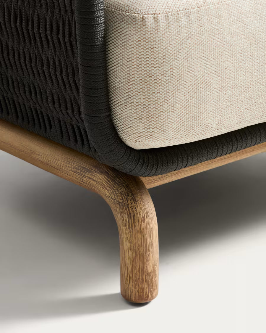 Gartenstuhl ALIPA dunkelgrau mit beige