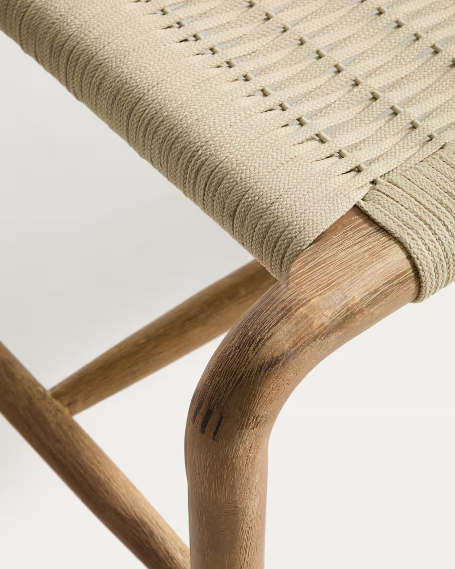 Außenbank ALIPA beige mit Akazienholz