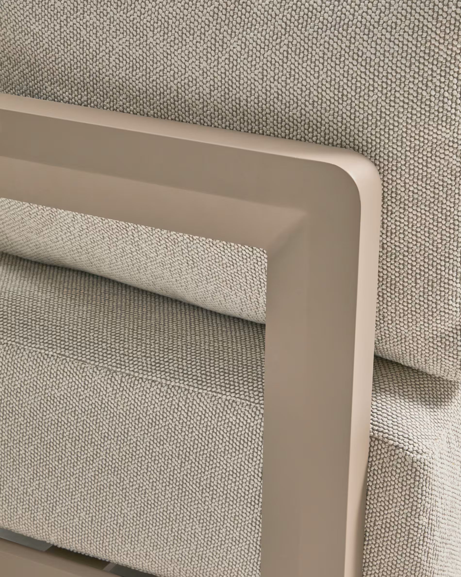 NERANO Light Beige 3-Seater Garden Sofa with Gray Beige Base