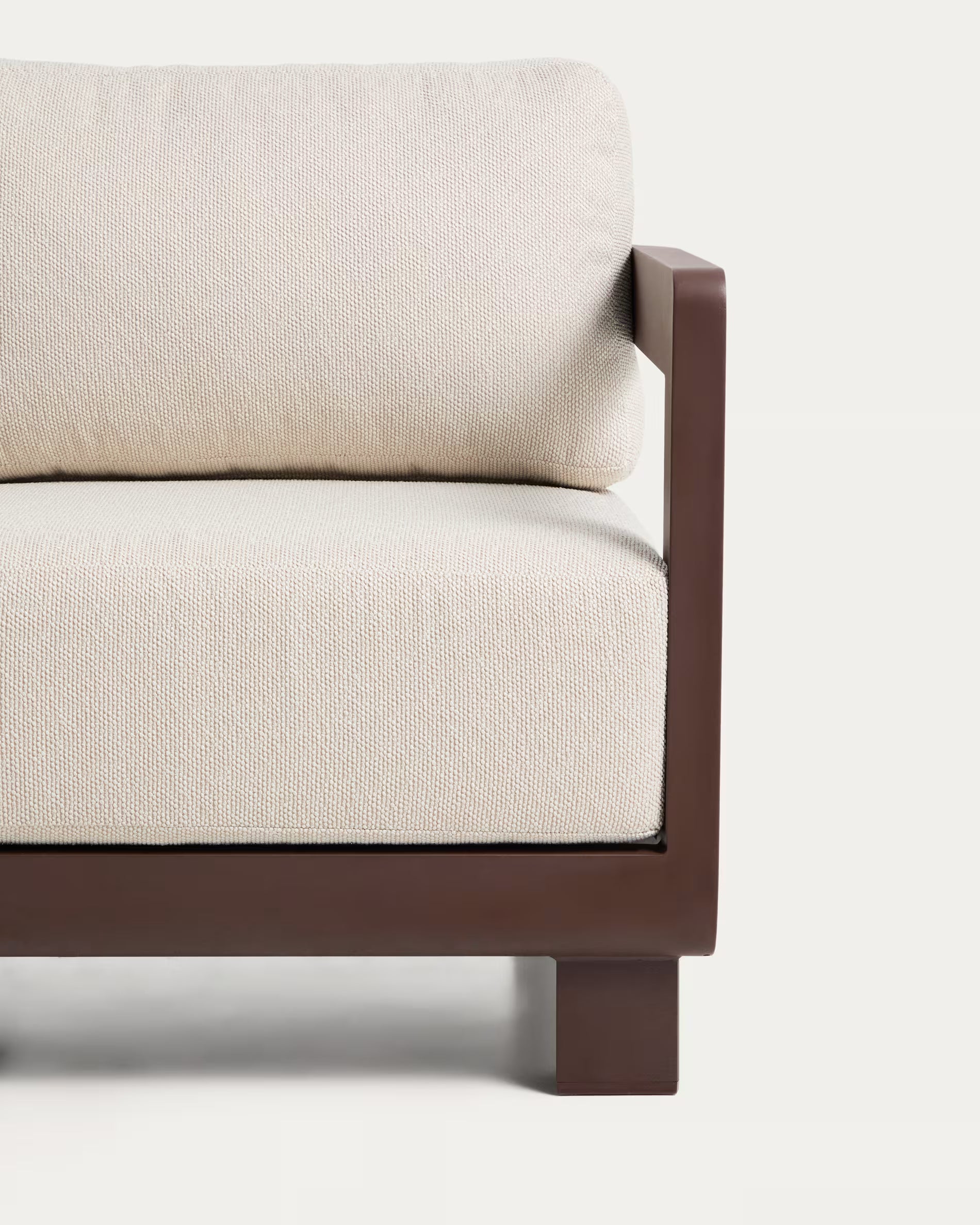 Gartenstuhl NERANO in Beige mit braunem Gestell