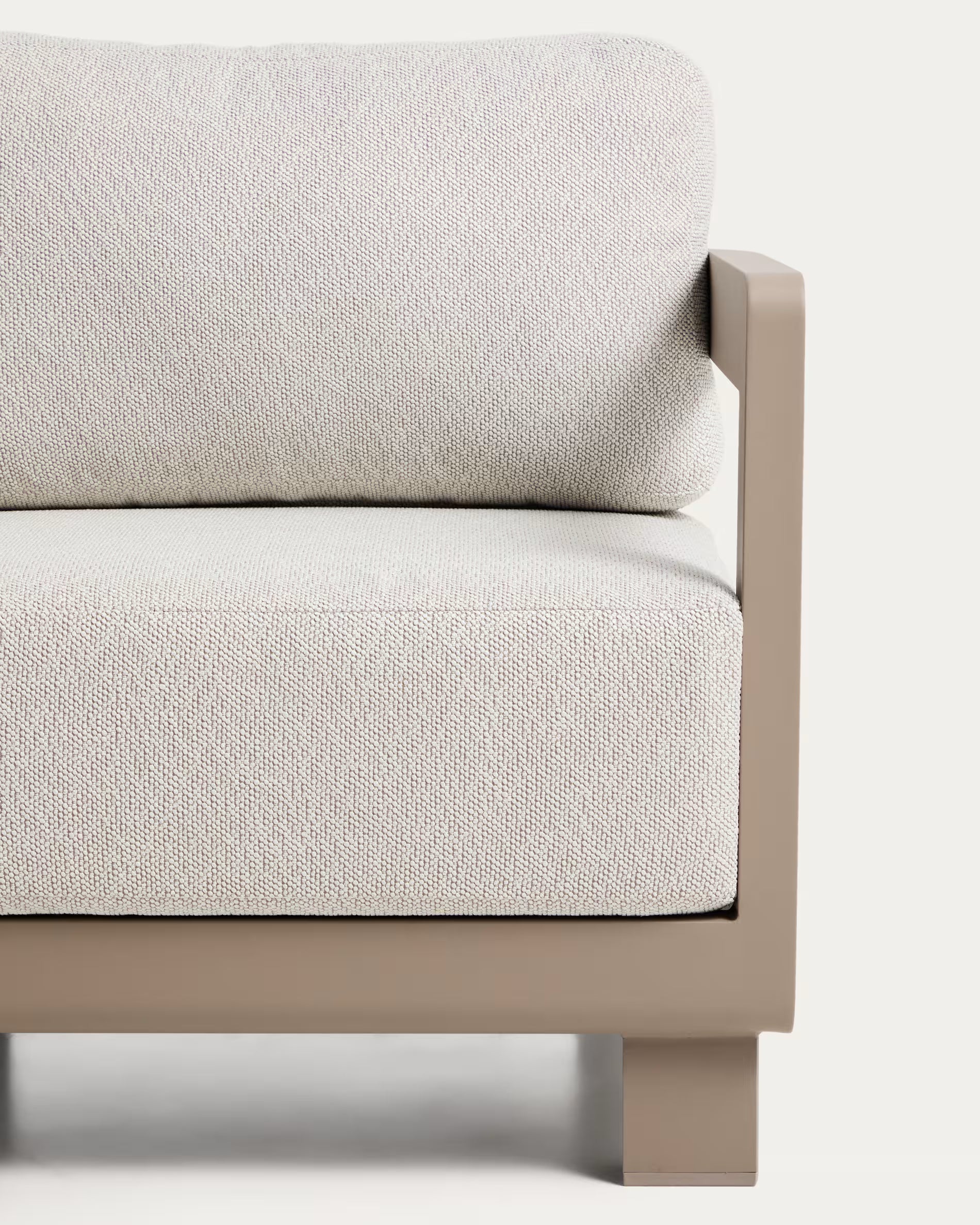 NERANO Light Beige Garden Armchair with Gray Beige Base