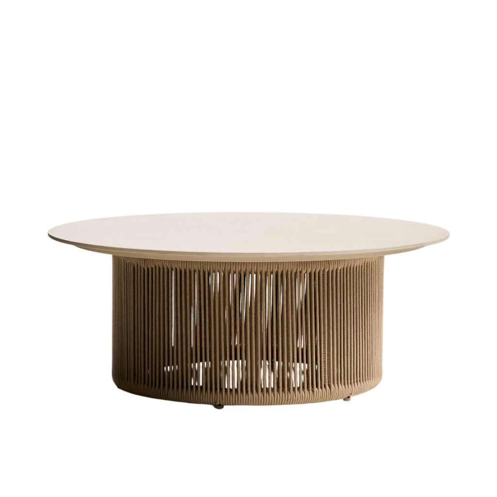 Gartenkaffee-Tisch OROSEI ecru mit beige