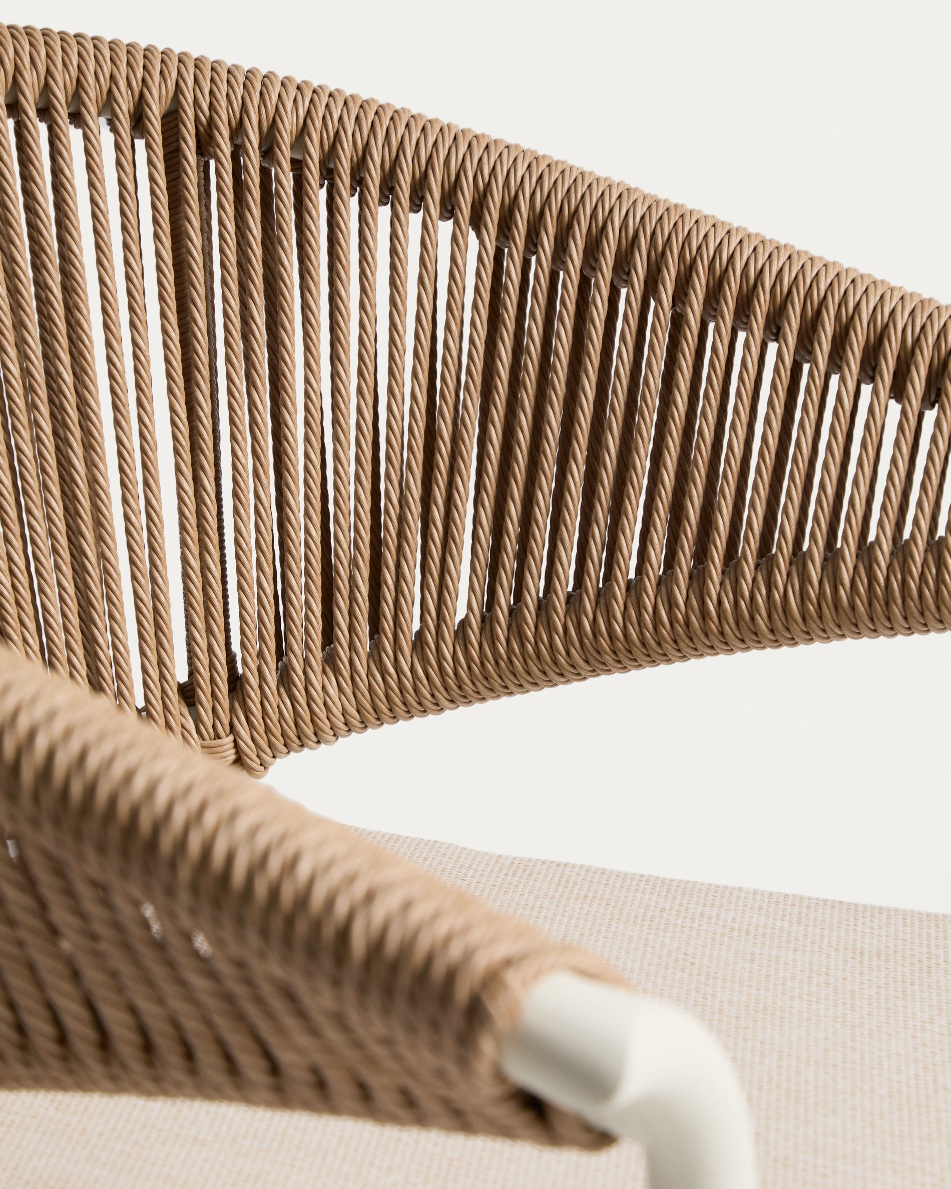ZUARA Ecru Garden Chair with Brown