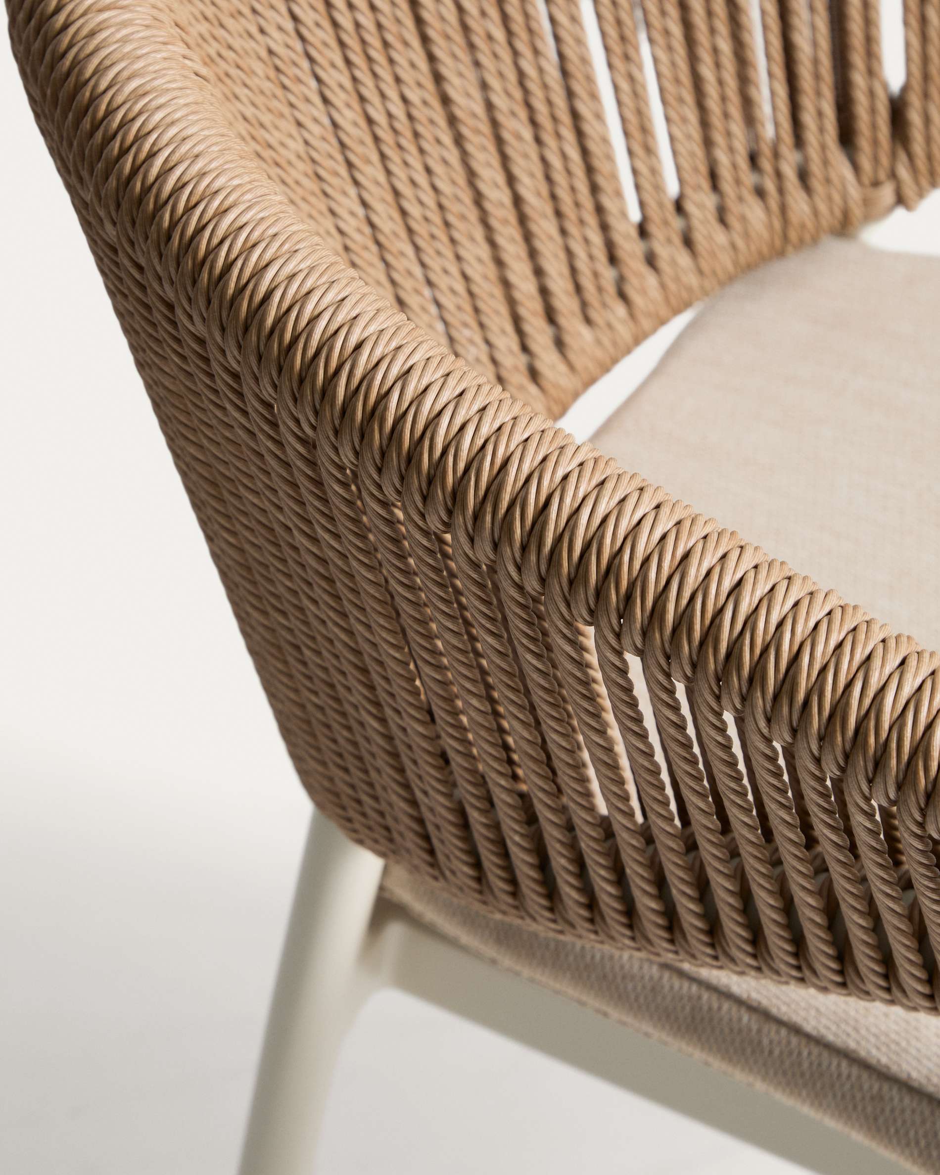 ZUARA Ecru Garden Chair with Brown