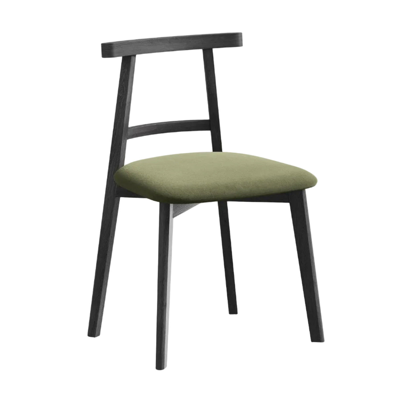Velvet Chair OHELO Olive with Black Beech Base