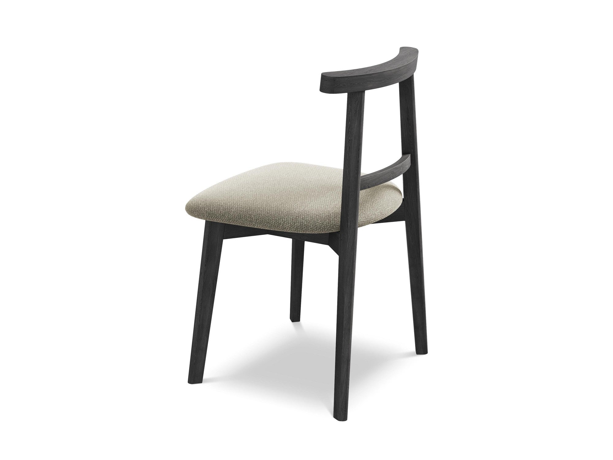 OHELO chair in taupe boucle with a black beech base