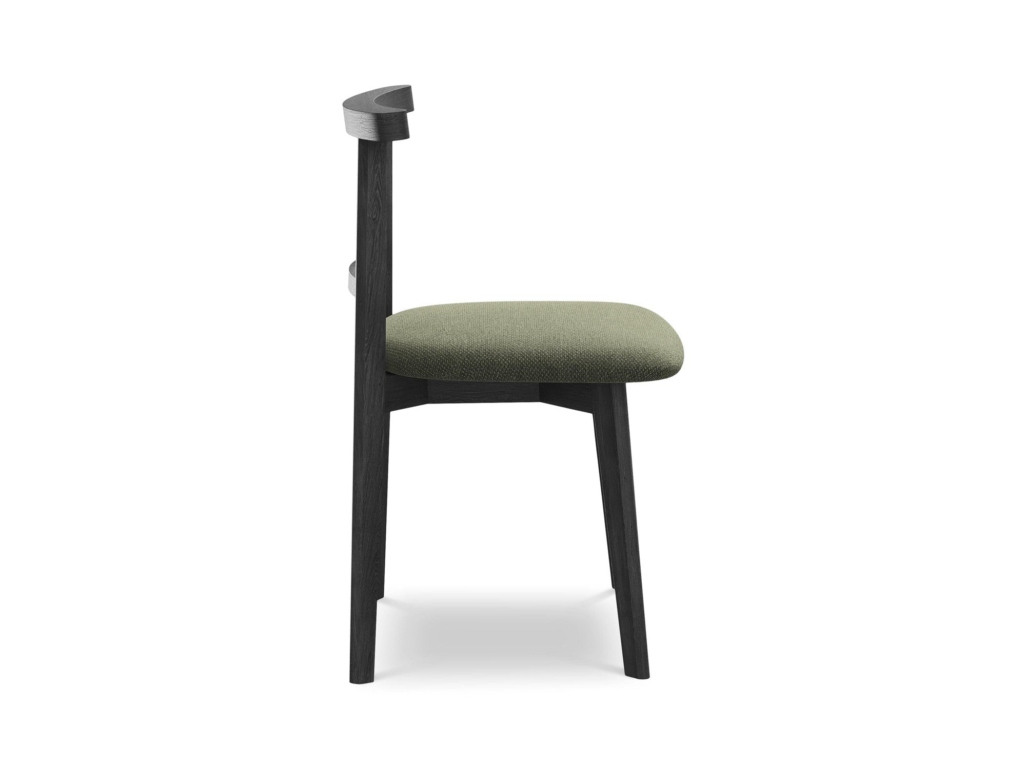 OHELO Chair in Olive Boucle with Black Beech Base
