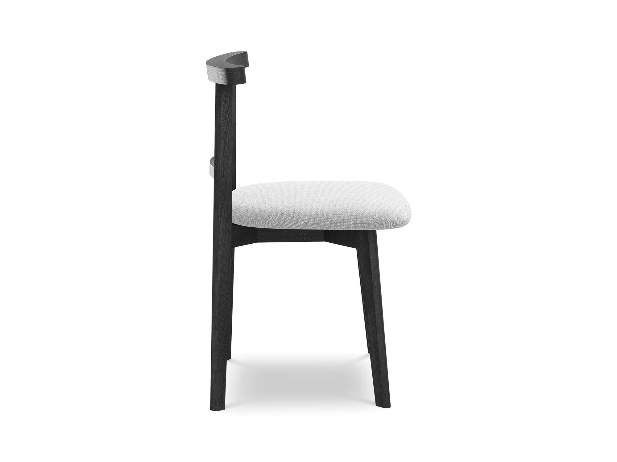 OHELO Chair silver boucle with black beech base