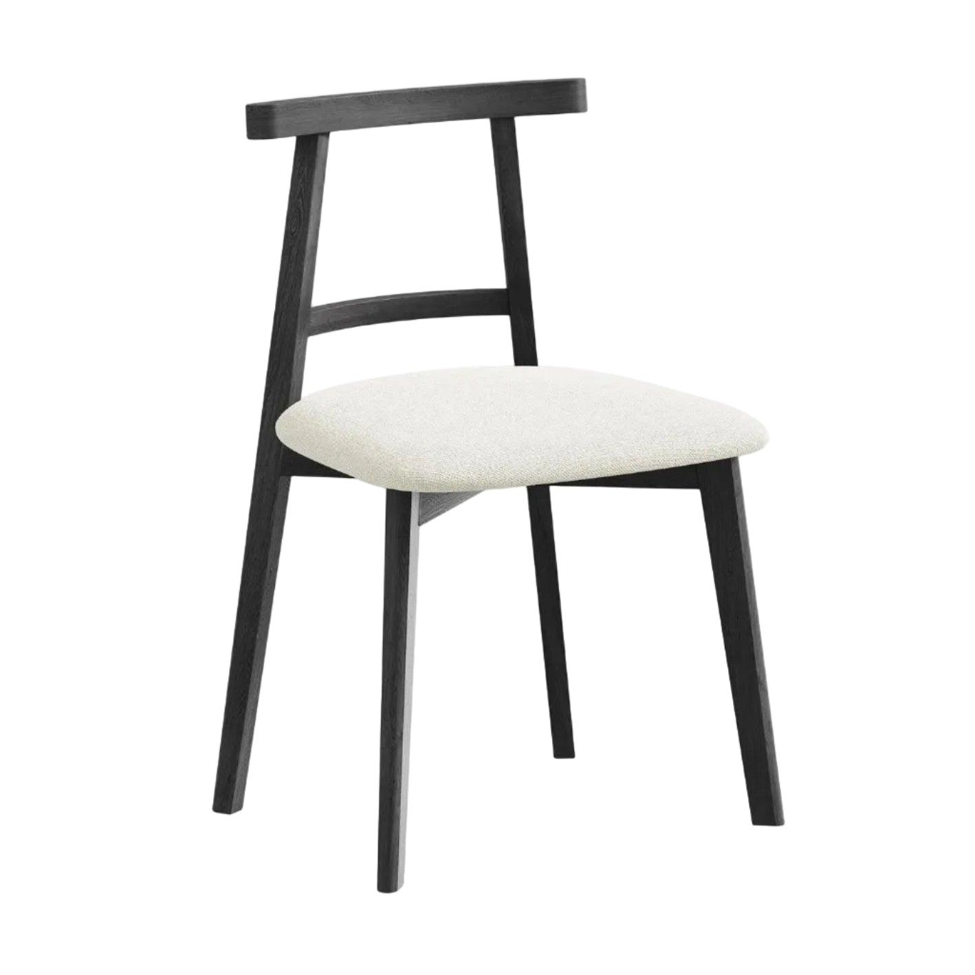 OHELO Stuhl beige mit schwarzem Buchenfuß