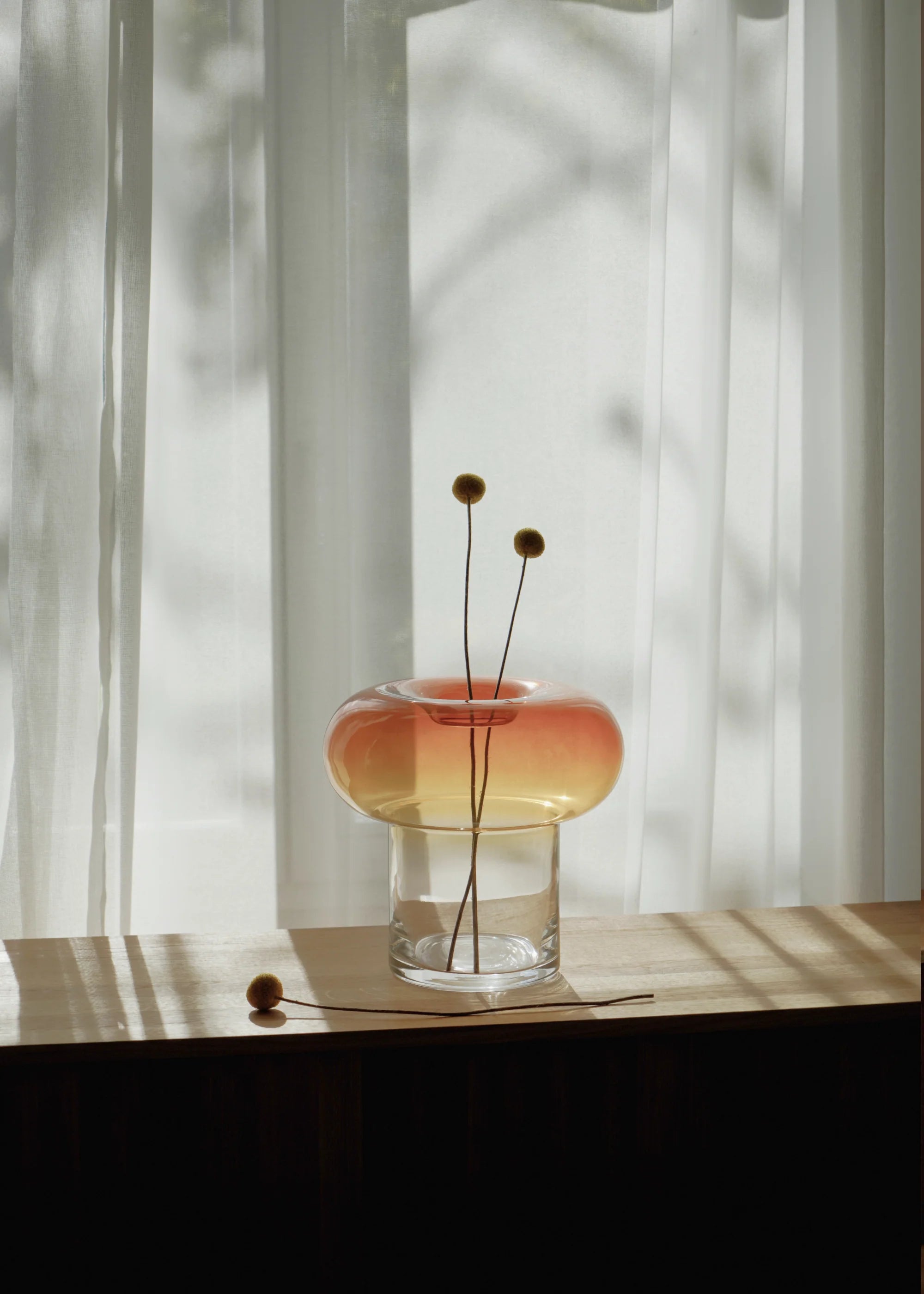 Vase ORIO orange Glas mundgeblasen