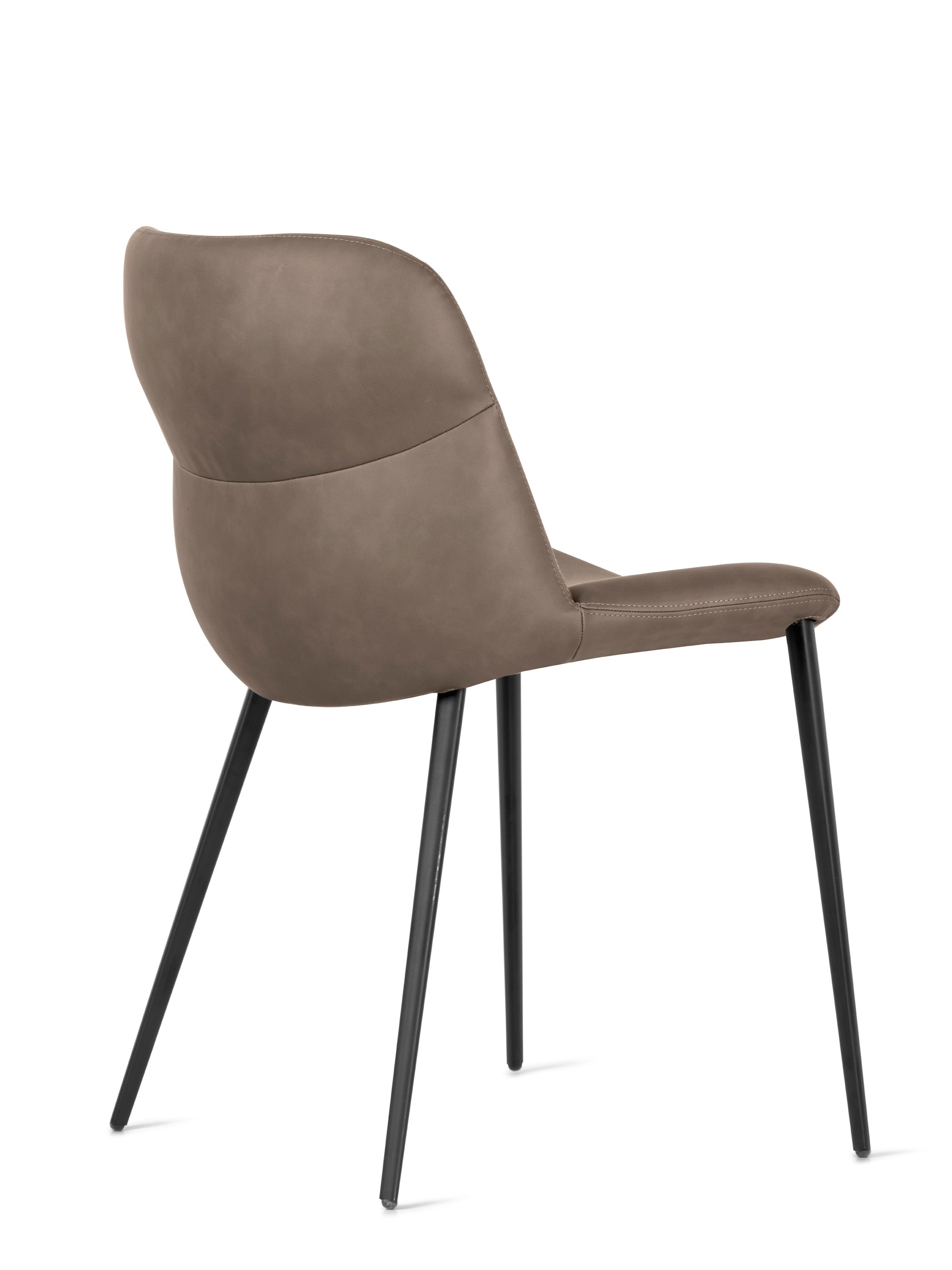 Upholstered ONDA chair with a black base