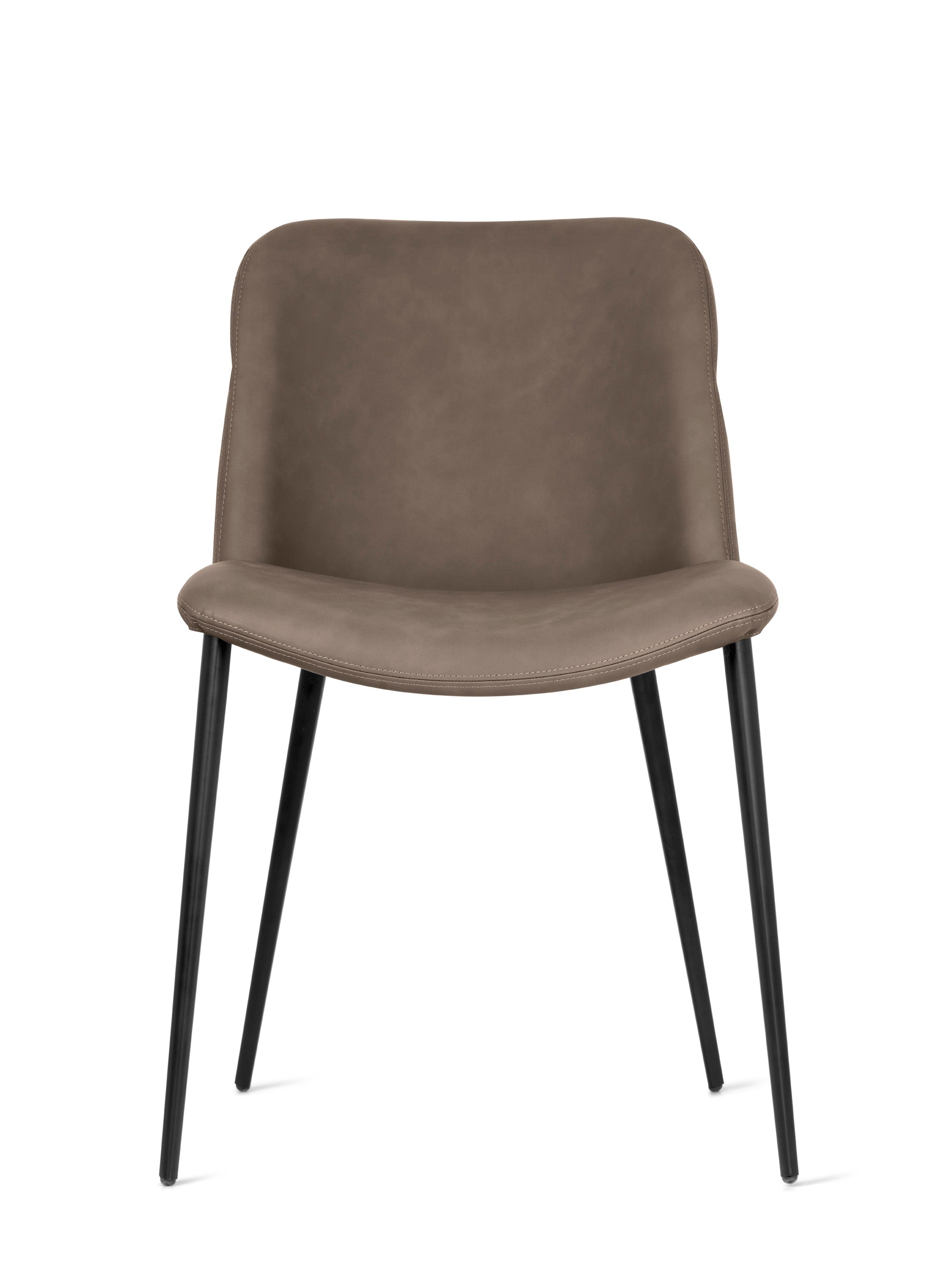 Upholstered ONDA chair with a black base