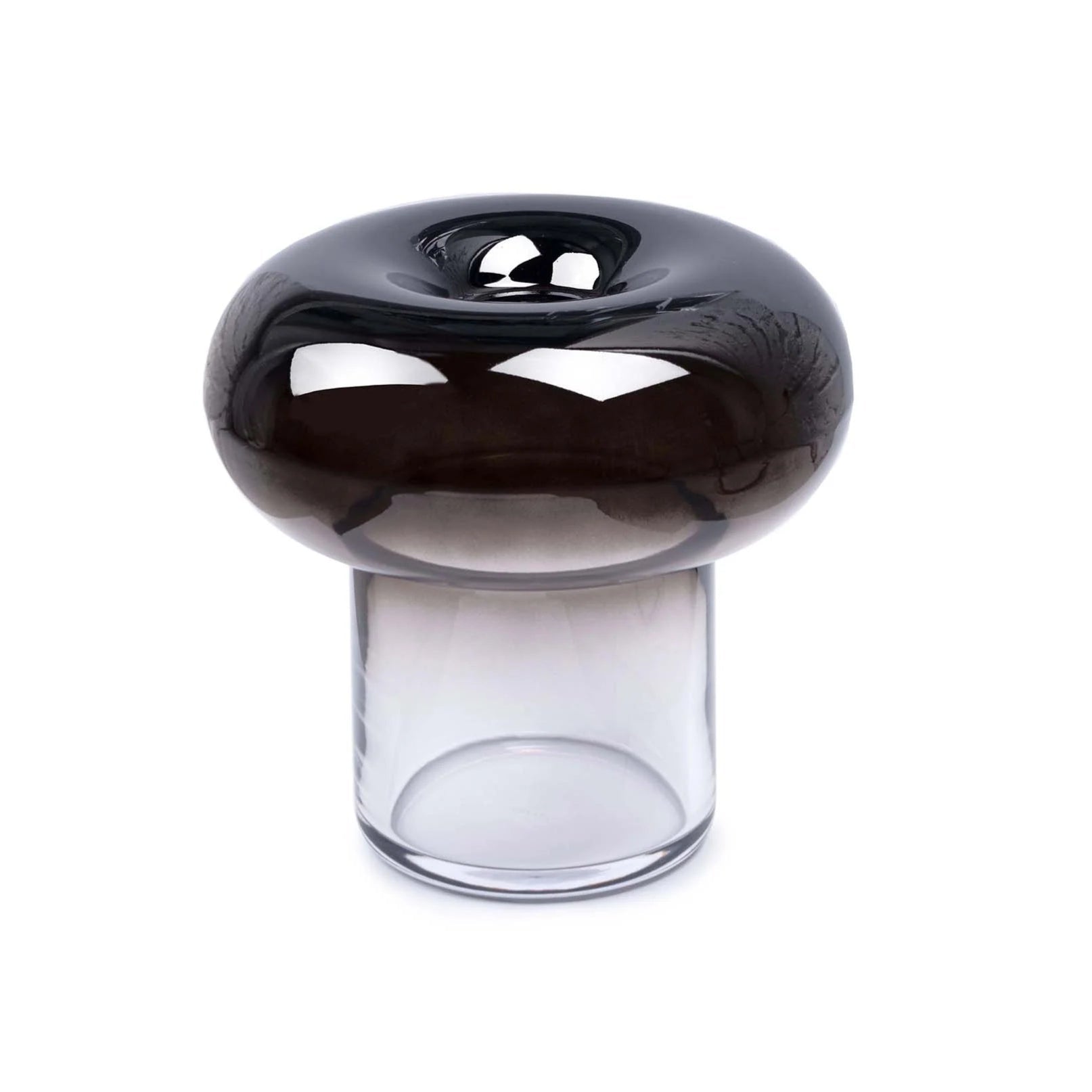 Vase ORIO schwarzes Glas mundgeblasen