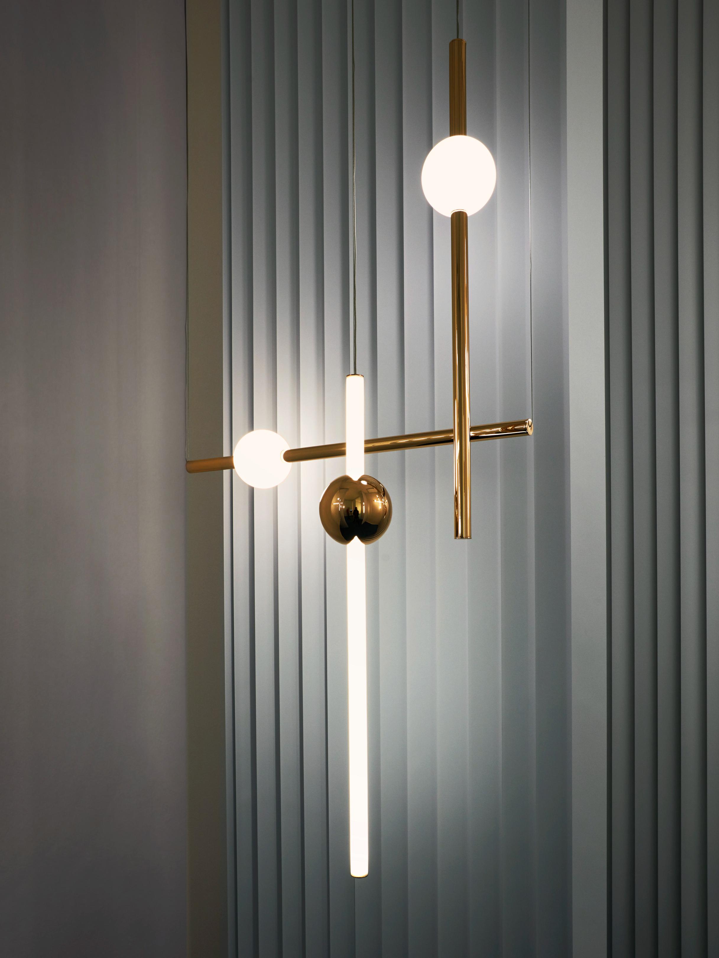 Lampa wisząca ORION GLOBE polerowany złoty
