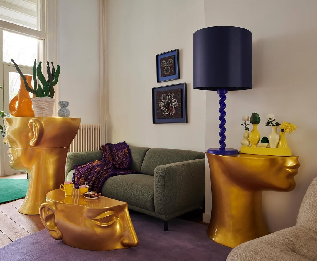 HEAD modular coffee table gold