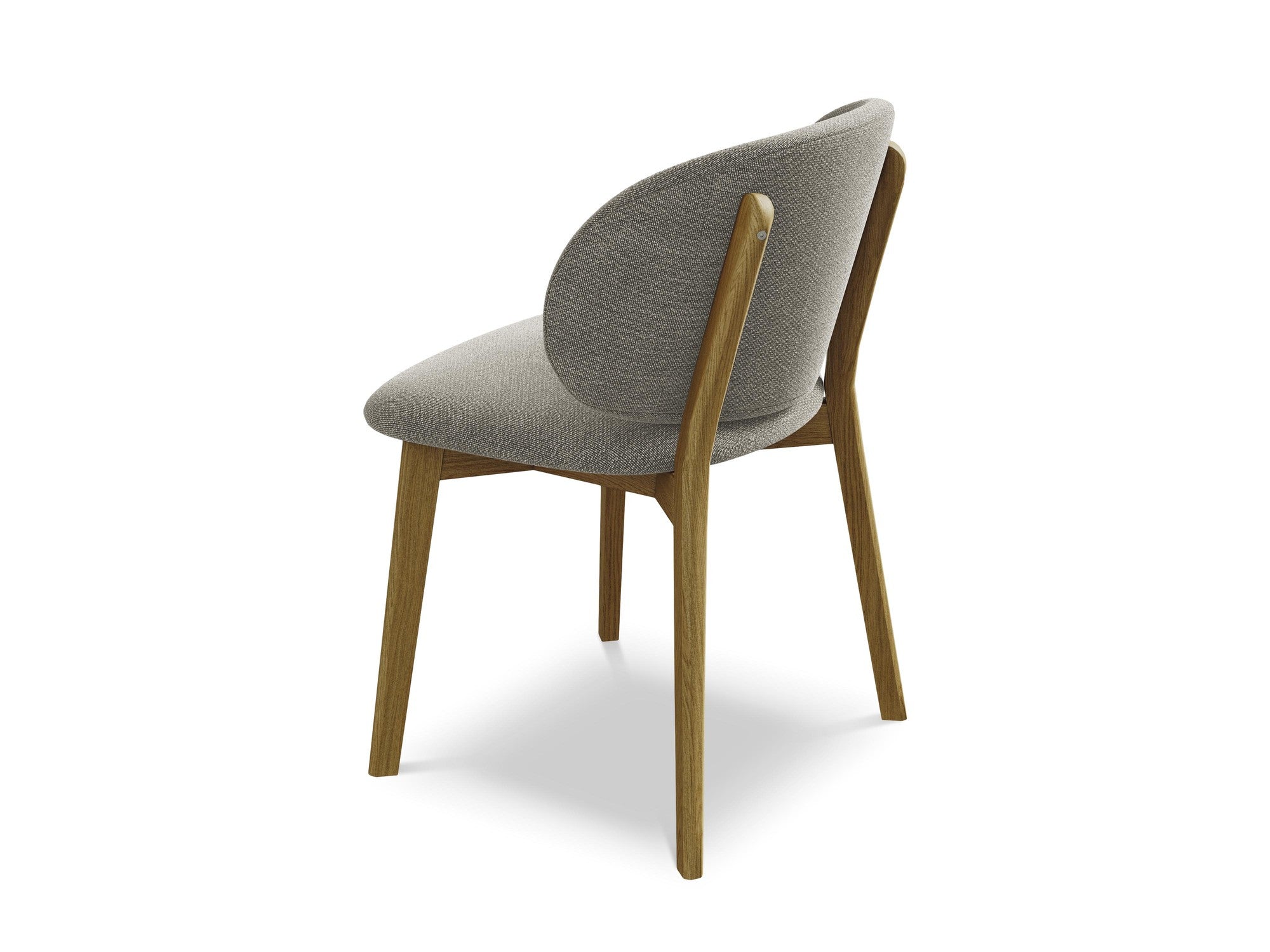 Stuhl PAHOA graue Boucle mit Buchenbasis