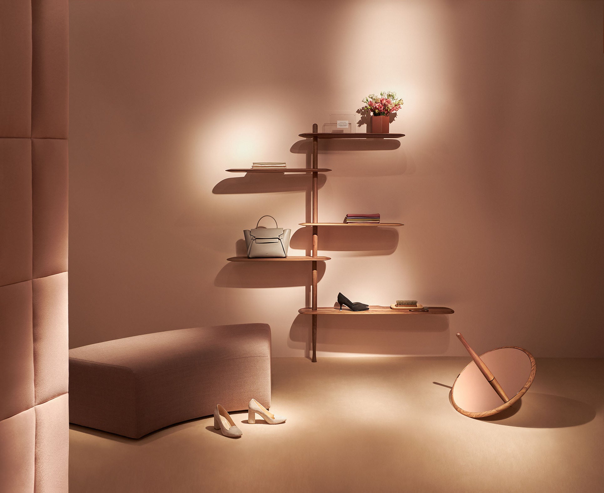 Dekorationsspiegel PEONZA Nussbaumholz