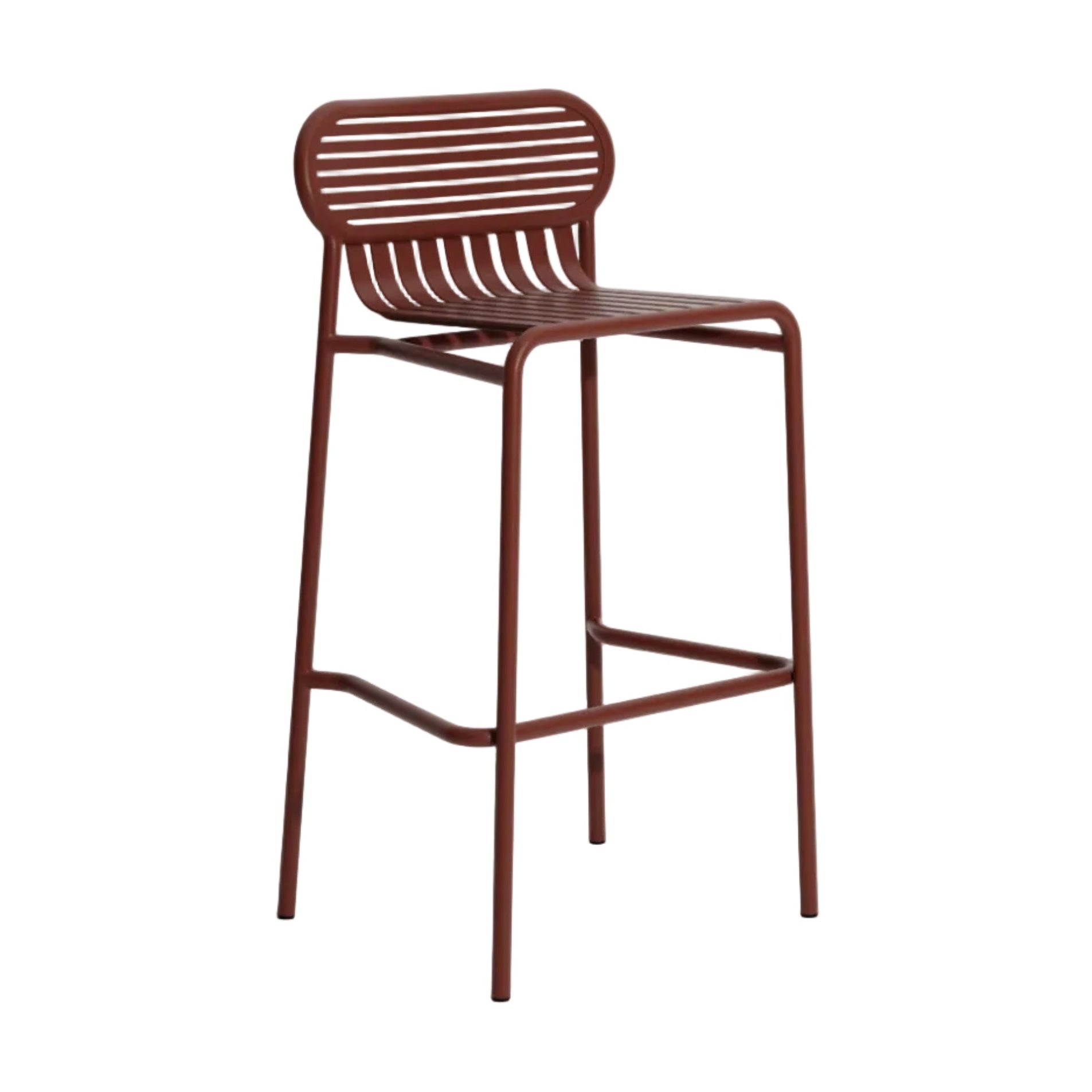 Gartenhocker WEEK-END rot-braun